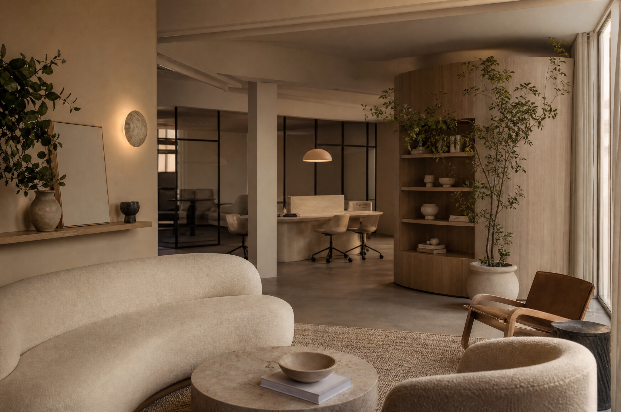 Warm considered commercial interior design by Tuesday Lane Sydney