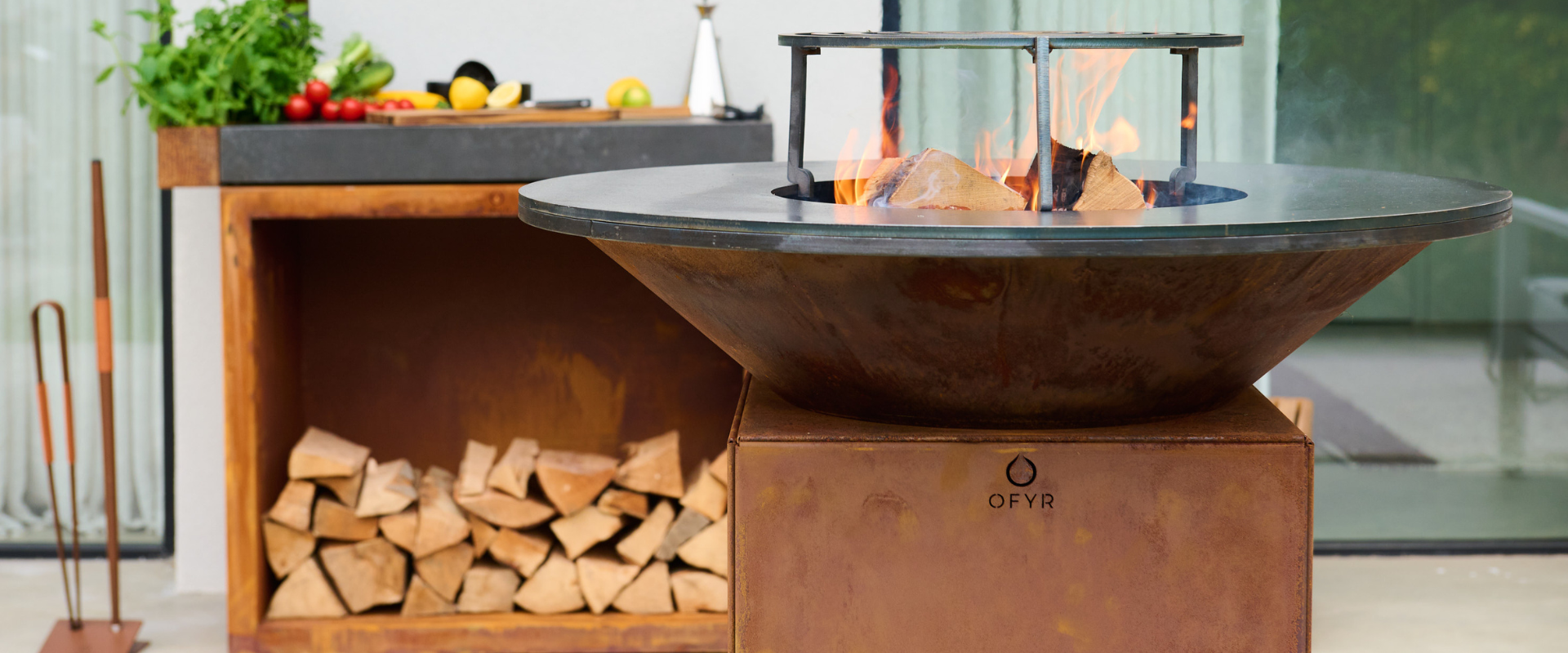 ofyr barbecue en acier corten