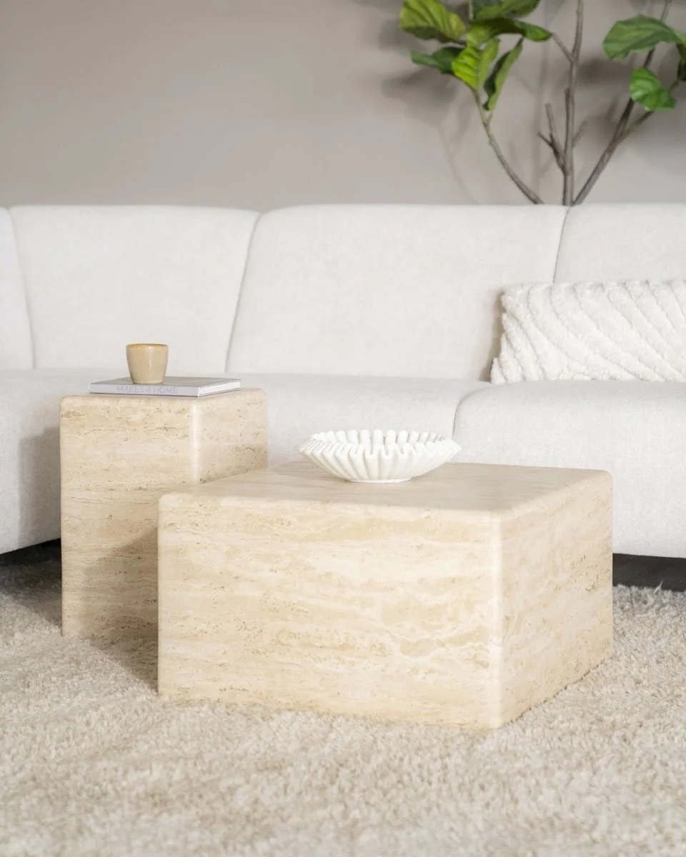 Side Table DONTA – Travertin