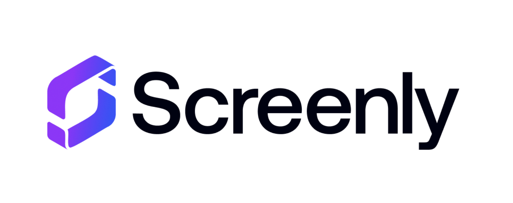 Screenny logo with a purple and blue geometric icon next to the black text 'Screenny'