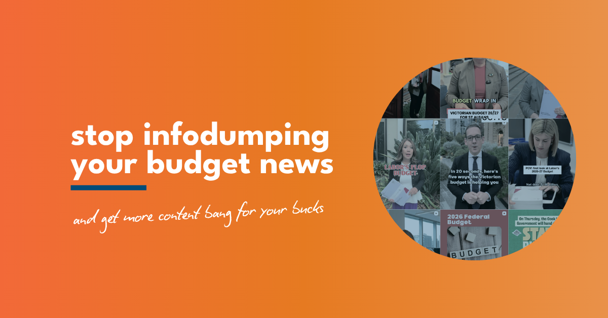 stop infodumping your budget news