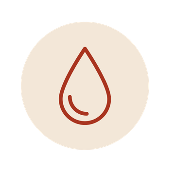 Water drop icon for hydration and timing tools