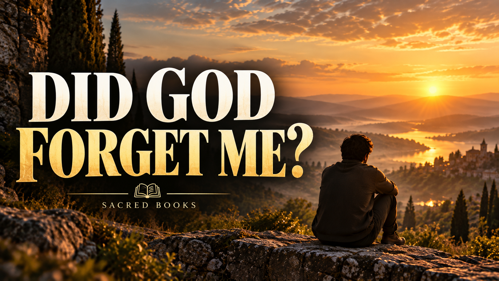 man sitting looking spiritually into his life on God seeming silent