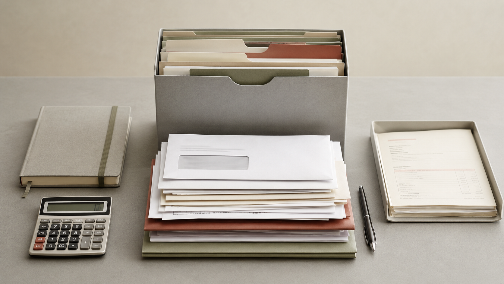 Health insurance denial notice, claim records, appeal documents, and supporting paperwork organized for tracking a denied medical claim.