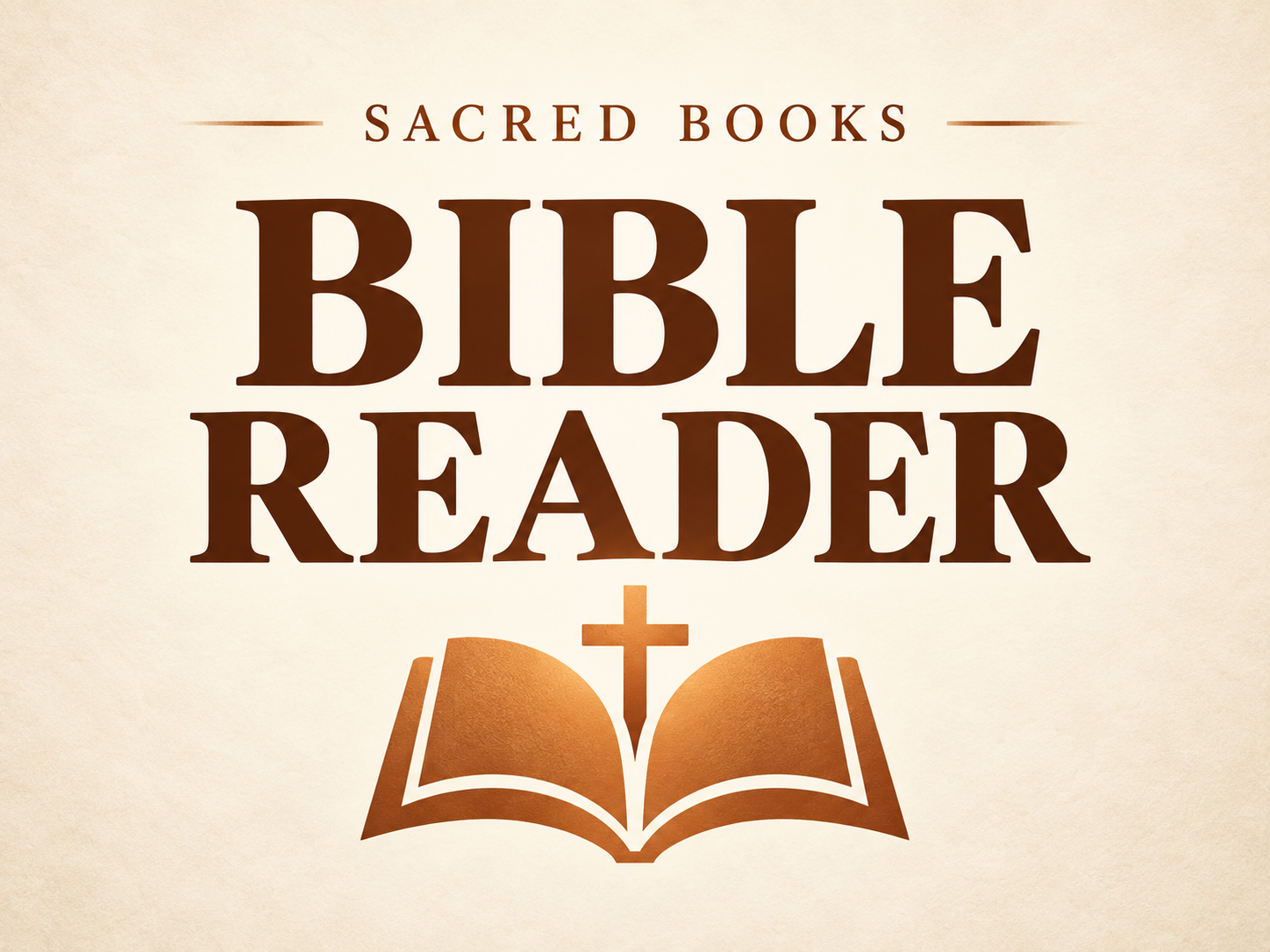 Sacred Books Bible Reader logo for Roku, featuring an open Bible and cross.