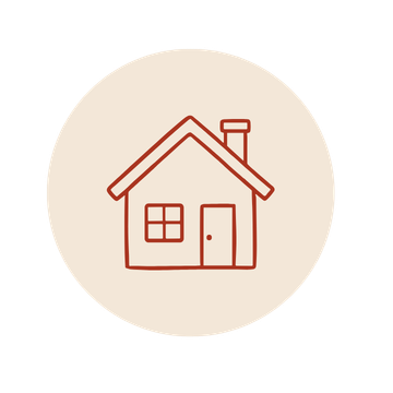 house icon representing the sacred books bible reading application for the family