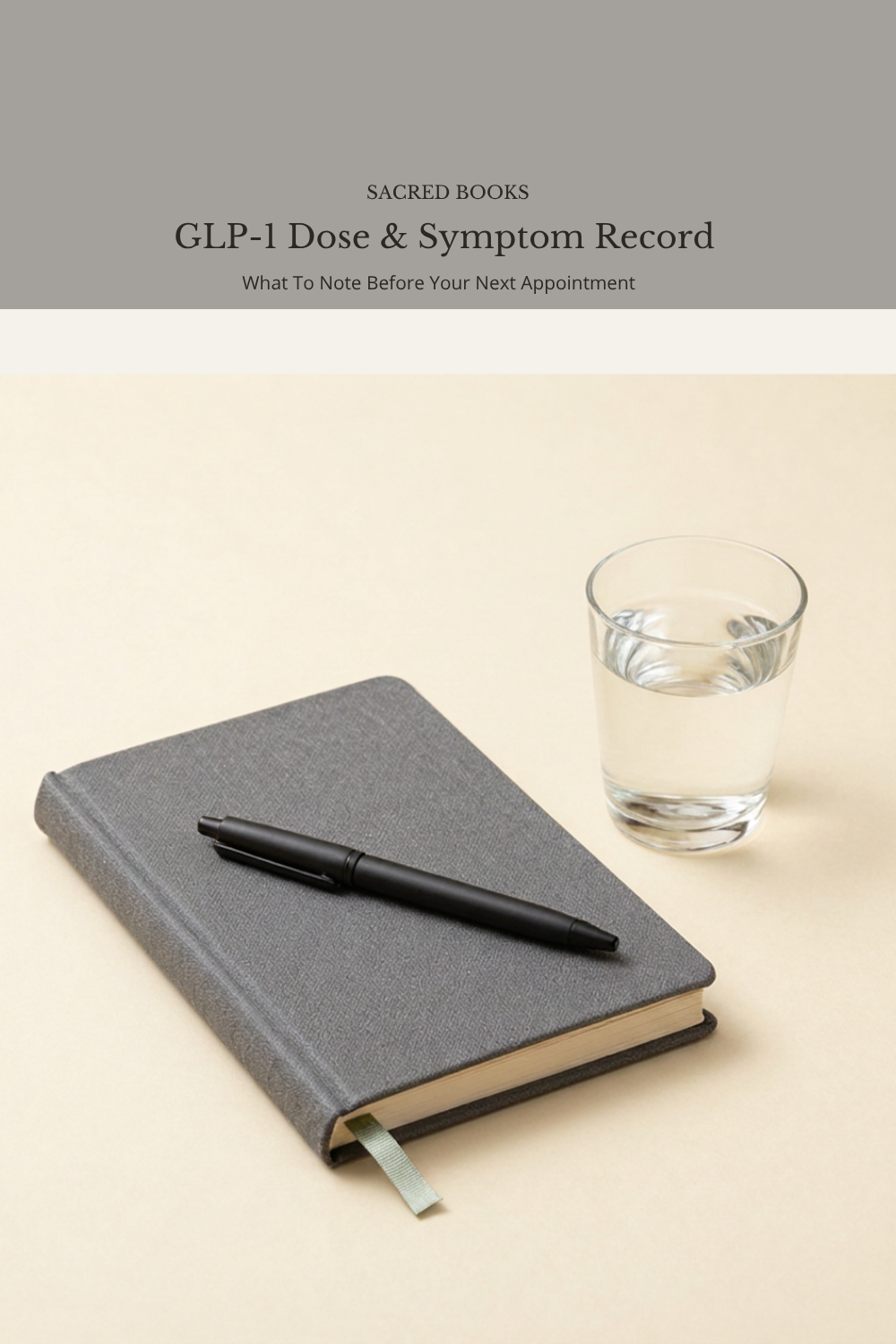 glp1 dose and symptom record image of sacred books cover
