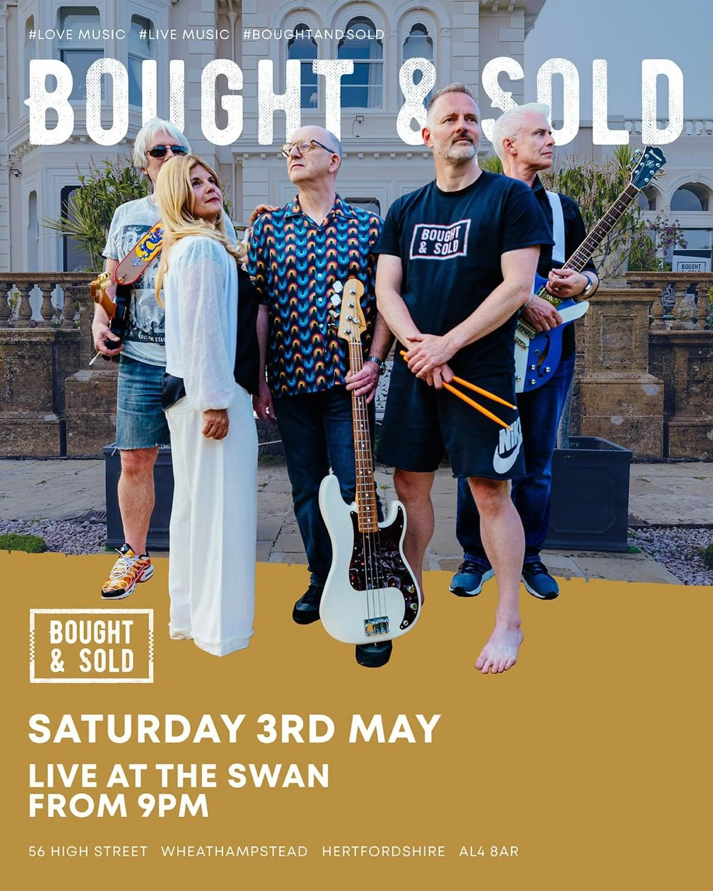 🙌 Tonight&rsquo;s the night to come in from the sun, kick back &amp; enjoy the live music courtesy of #BoughtAndSold 

🗓️ Tonight
😎 After the sun
🍺 Pop in for the perfect pint
🦢 @theswanwheathampstead 

🎶 Bought &amp; Sold 🎸🎤🎸🥁🎸

See you a