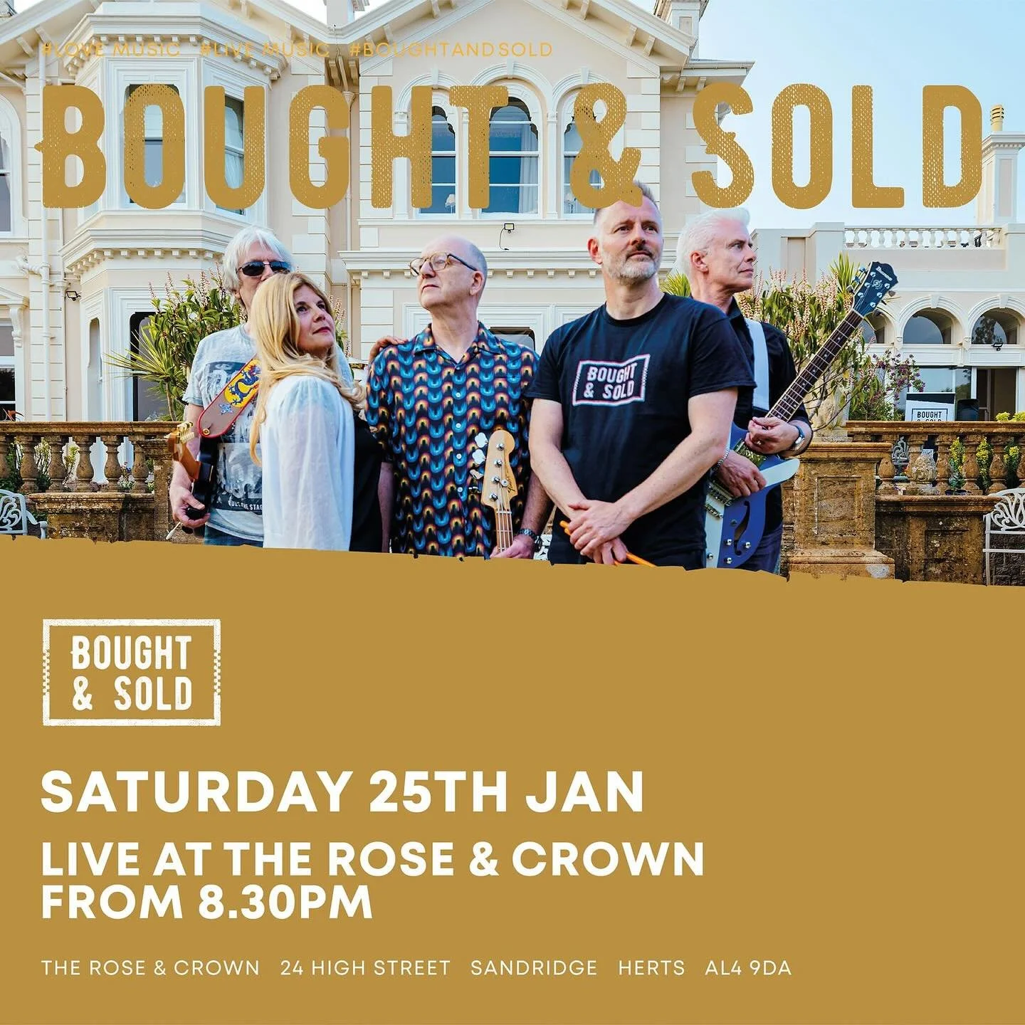 Come join us in shaking off those January blues at the @roseandcrownpubsandridge on Saturday 25th January for a Burns night boogie!

So get down there, enjoy a drink with friends, listen to live music from #BoughtAndSold sing along &amp; have a cheek