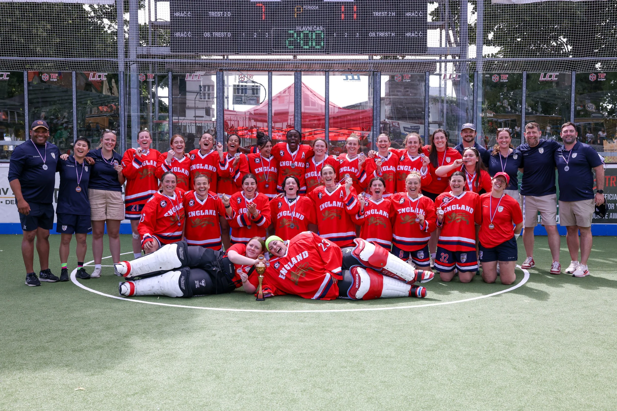 England women squad photo at 2026 Box Euros