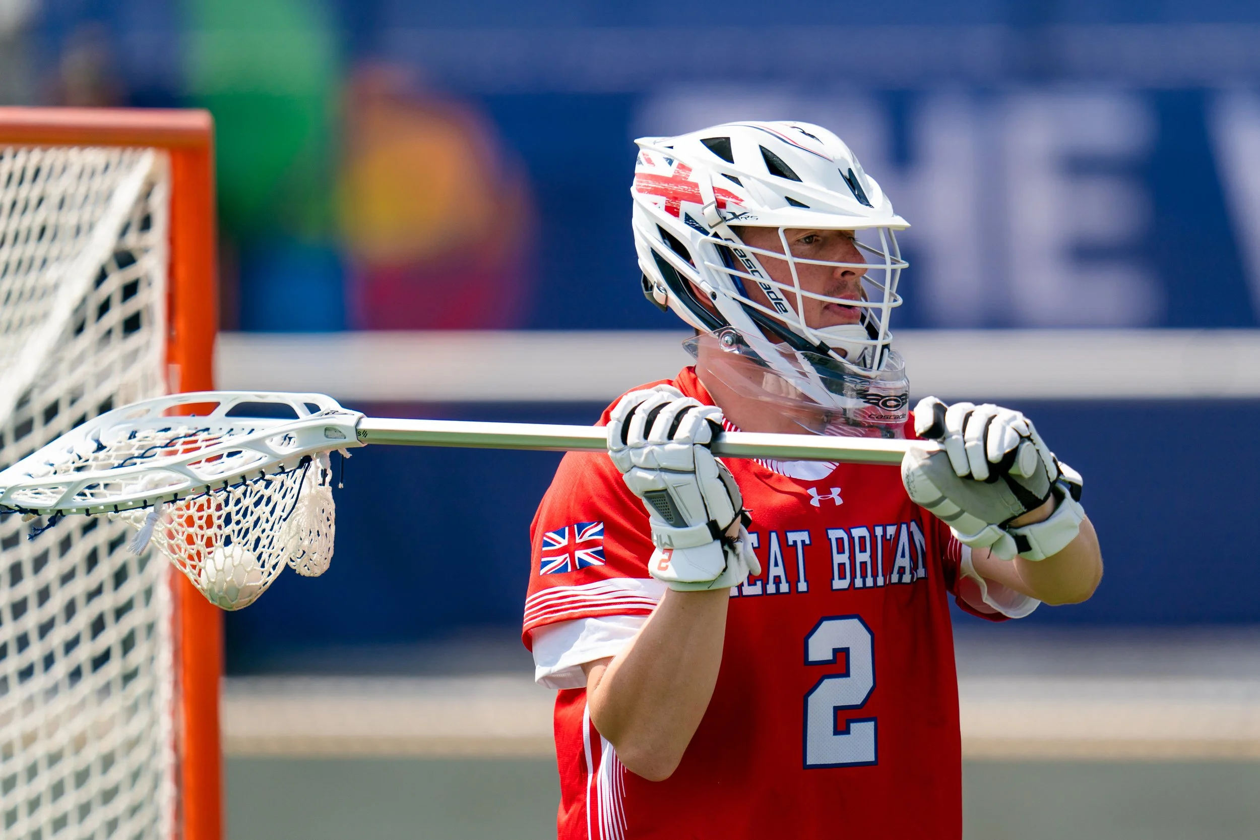 William Baxter for GB with ball in stick
