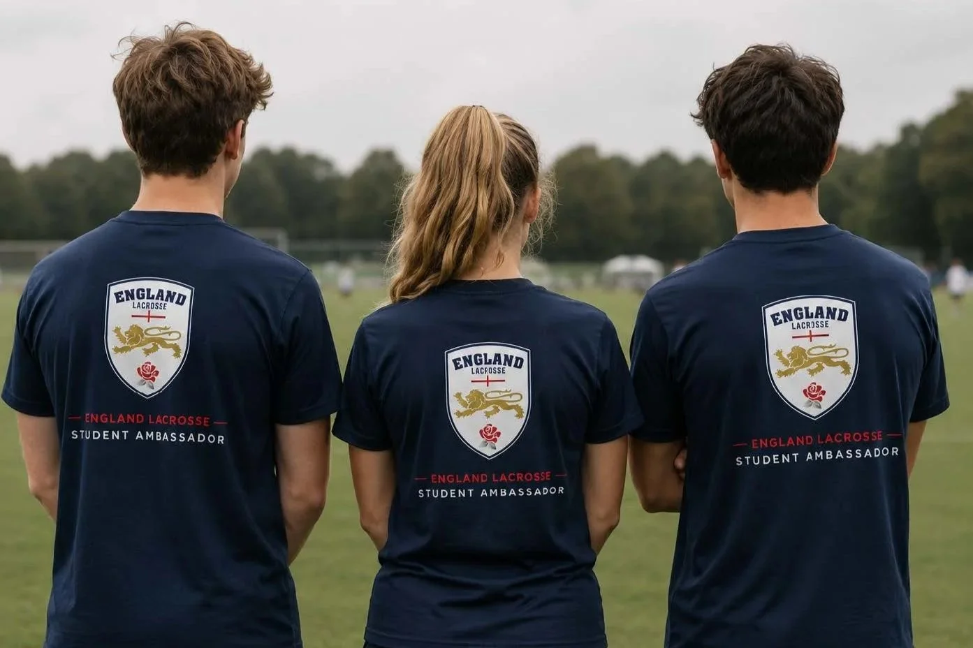 Three Student Ambassadors with backs to camera
