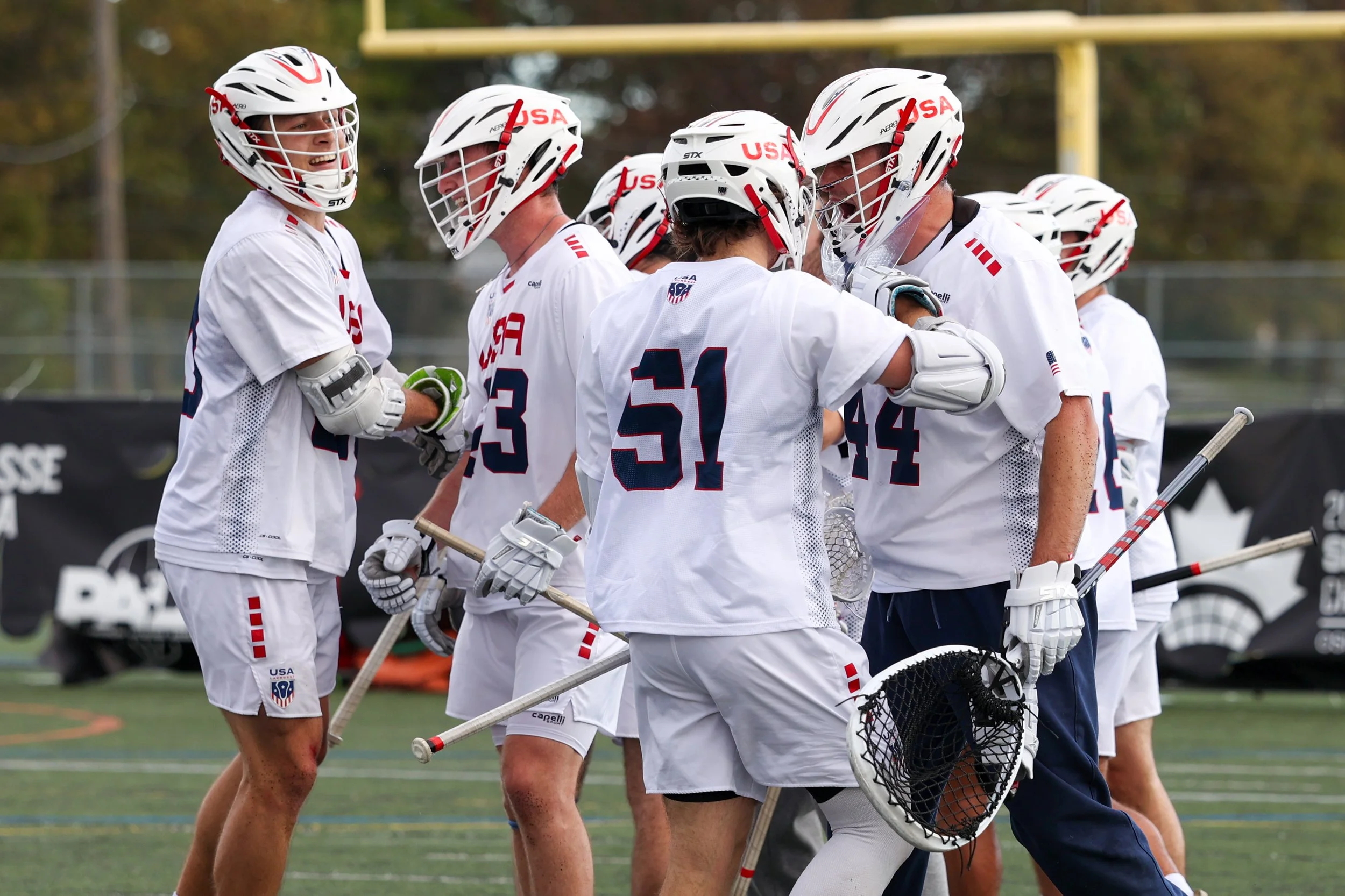 USA men's team celebrate after winning Pan-American Sixes Lacrosse Championships
