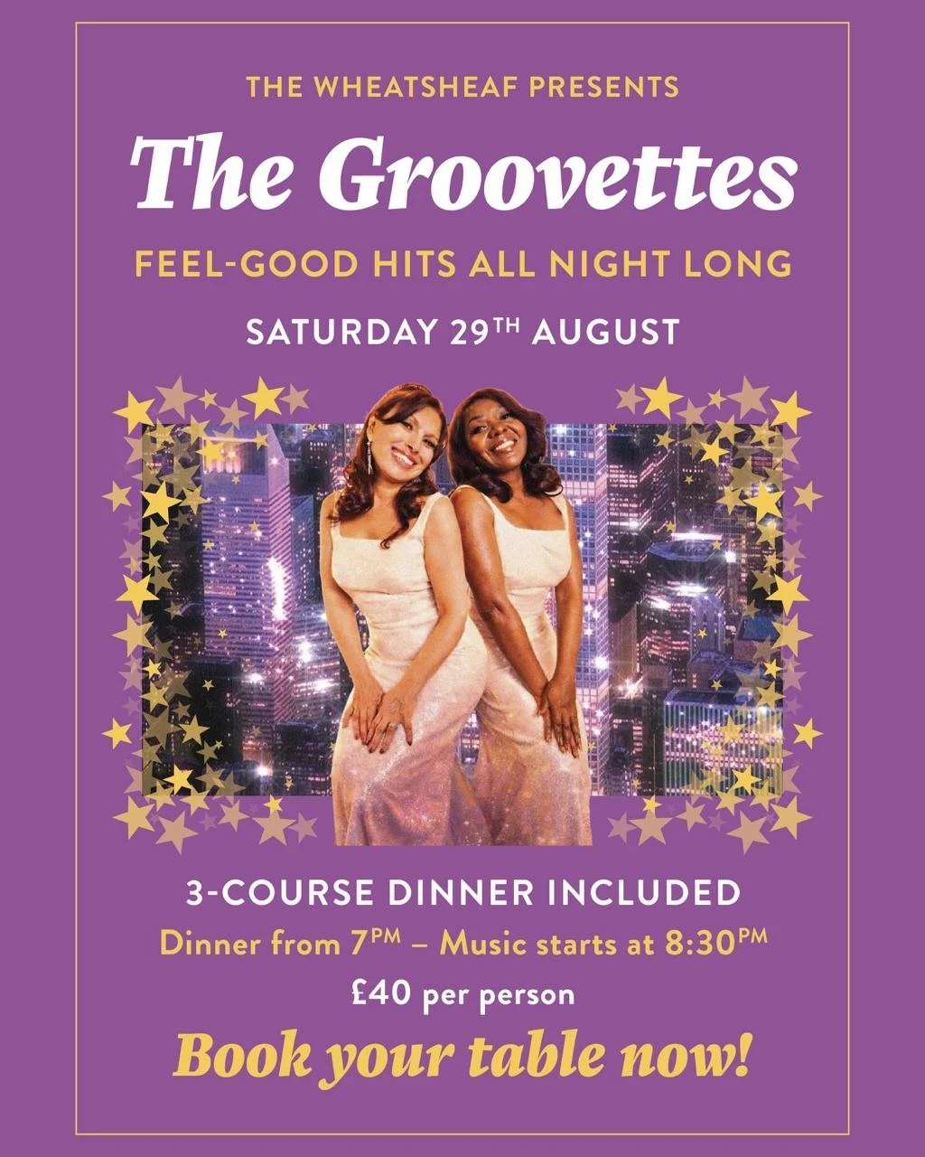 The Groovettes Saturday 29th August
