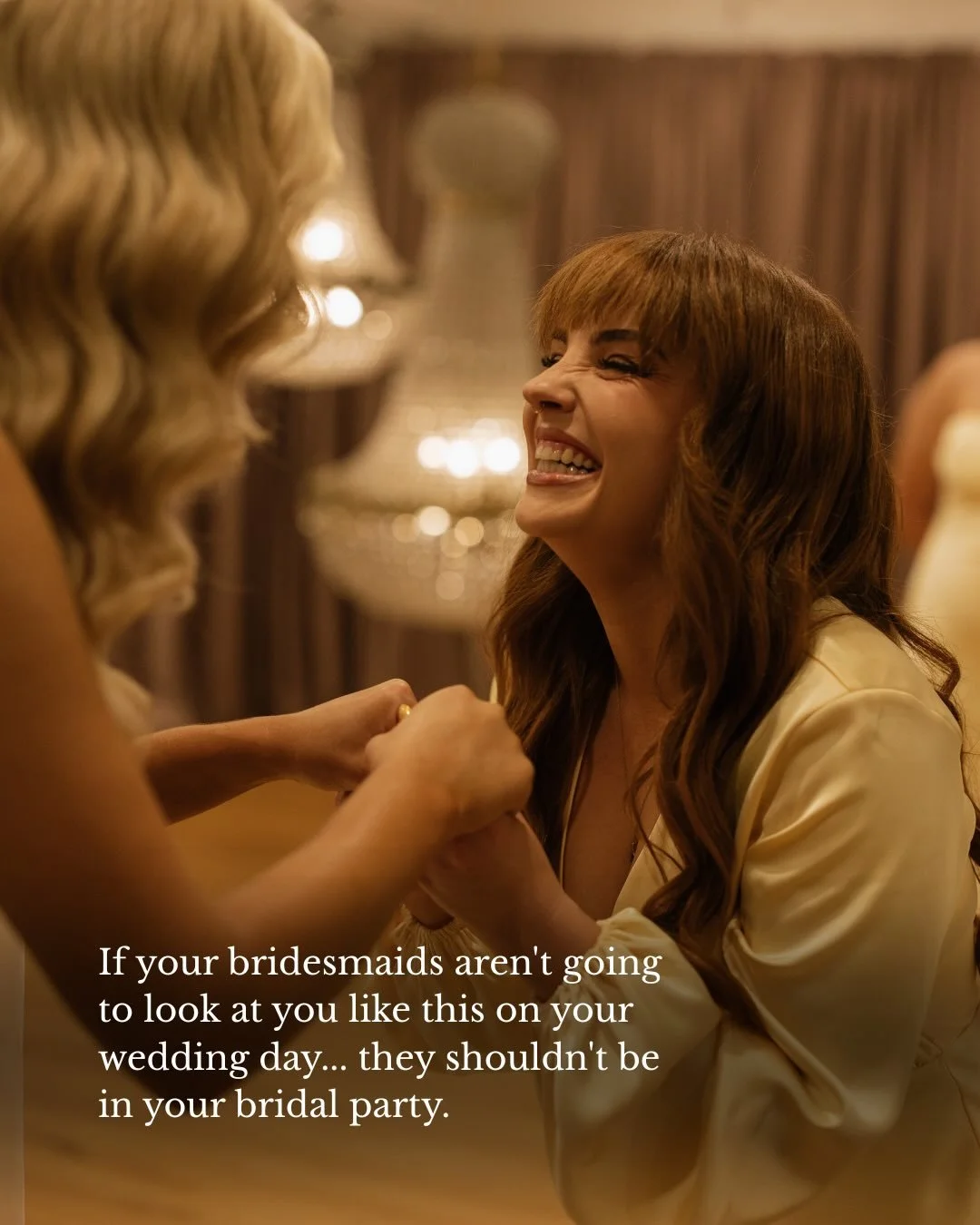 I think these photos say it all. 

Bridal parties can be a contentious topic and I certainly don&rsquo;t think your bridesmaids should be your maids&hellip;. (Have you heard of @hireabridesmaid_ ? 🤣) Rather they should be your support crew. You&rsqu