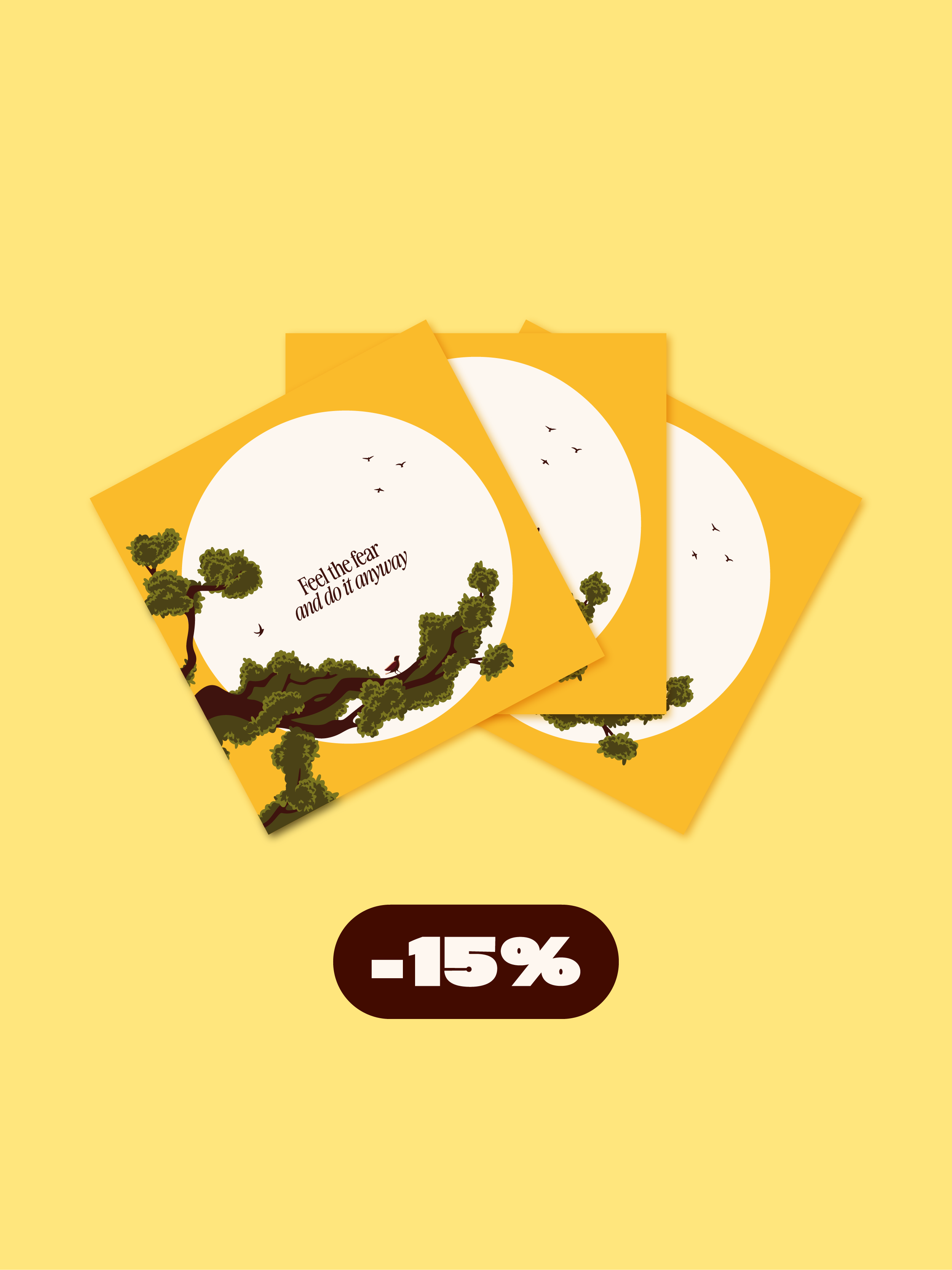 'Feel the fear and do it anyway' postcard