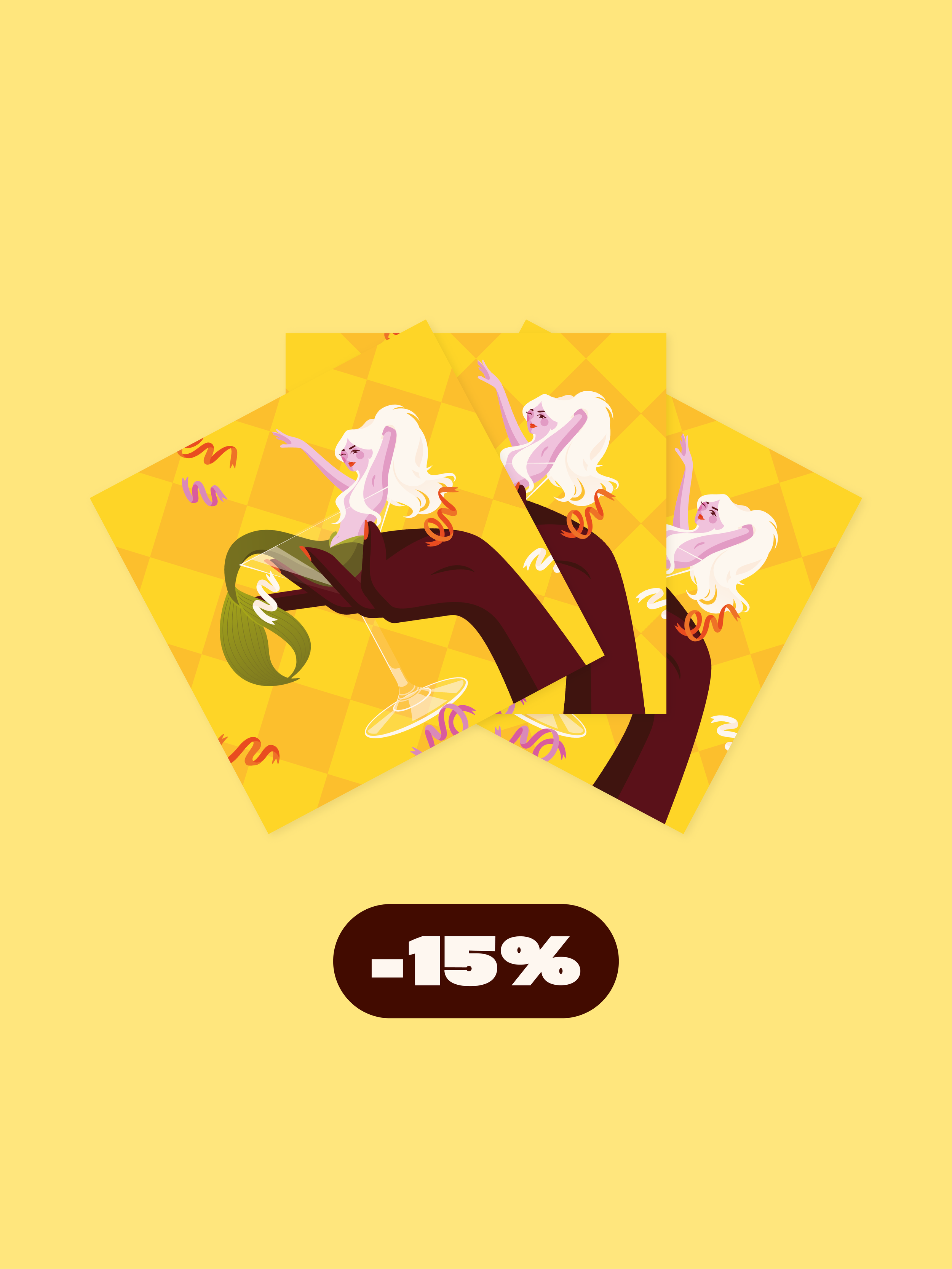 'Mermaitini' postcard