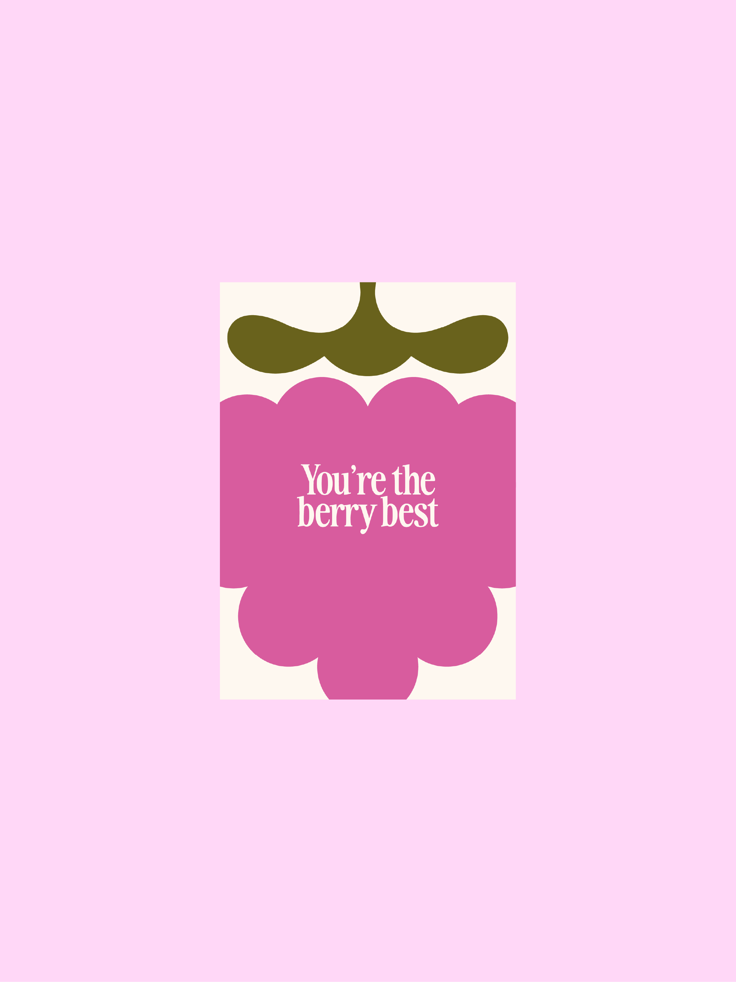 'You're the berry best' postcard