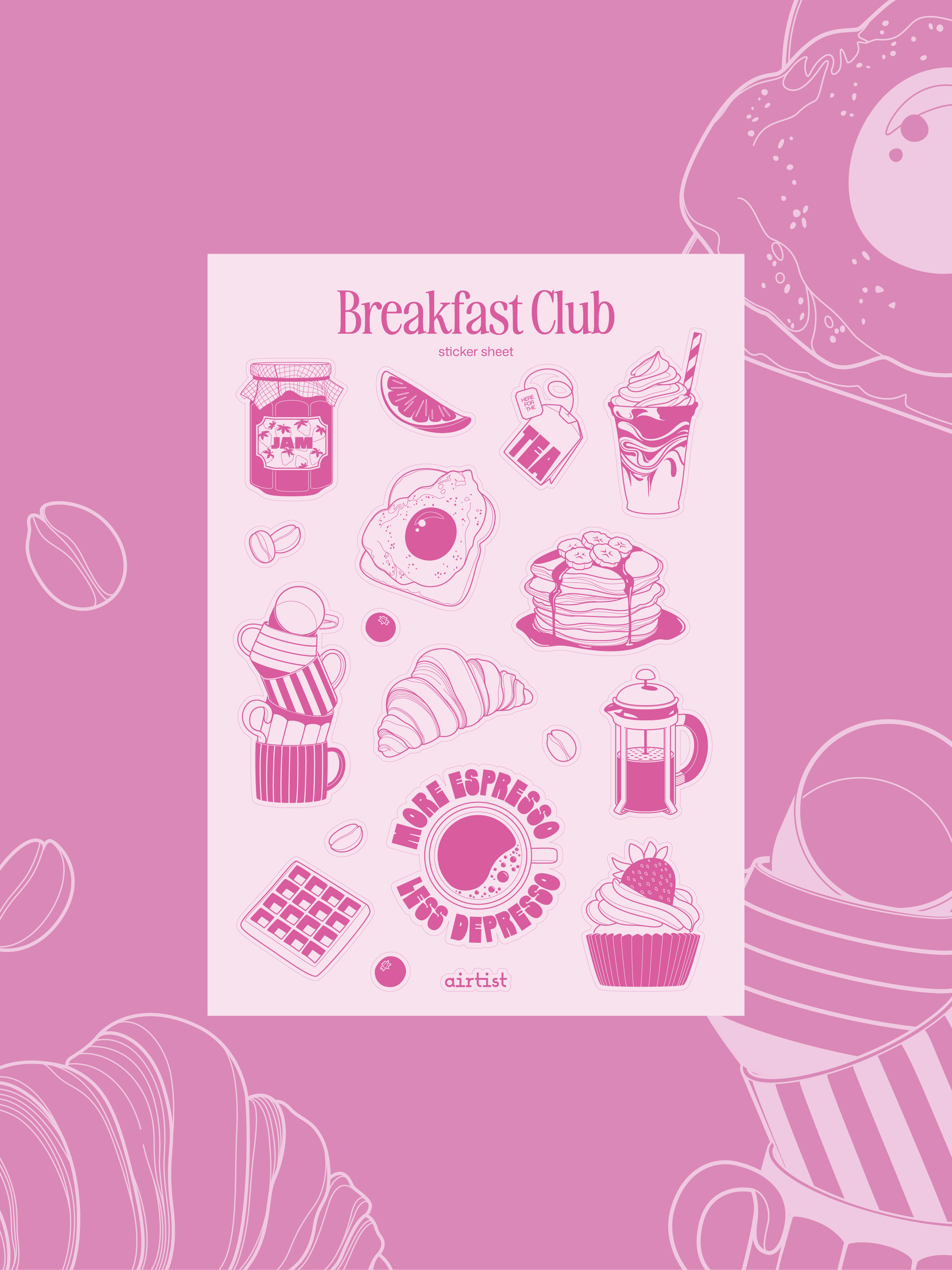 'Breakfast club' sticker sheet