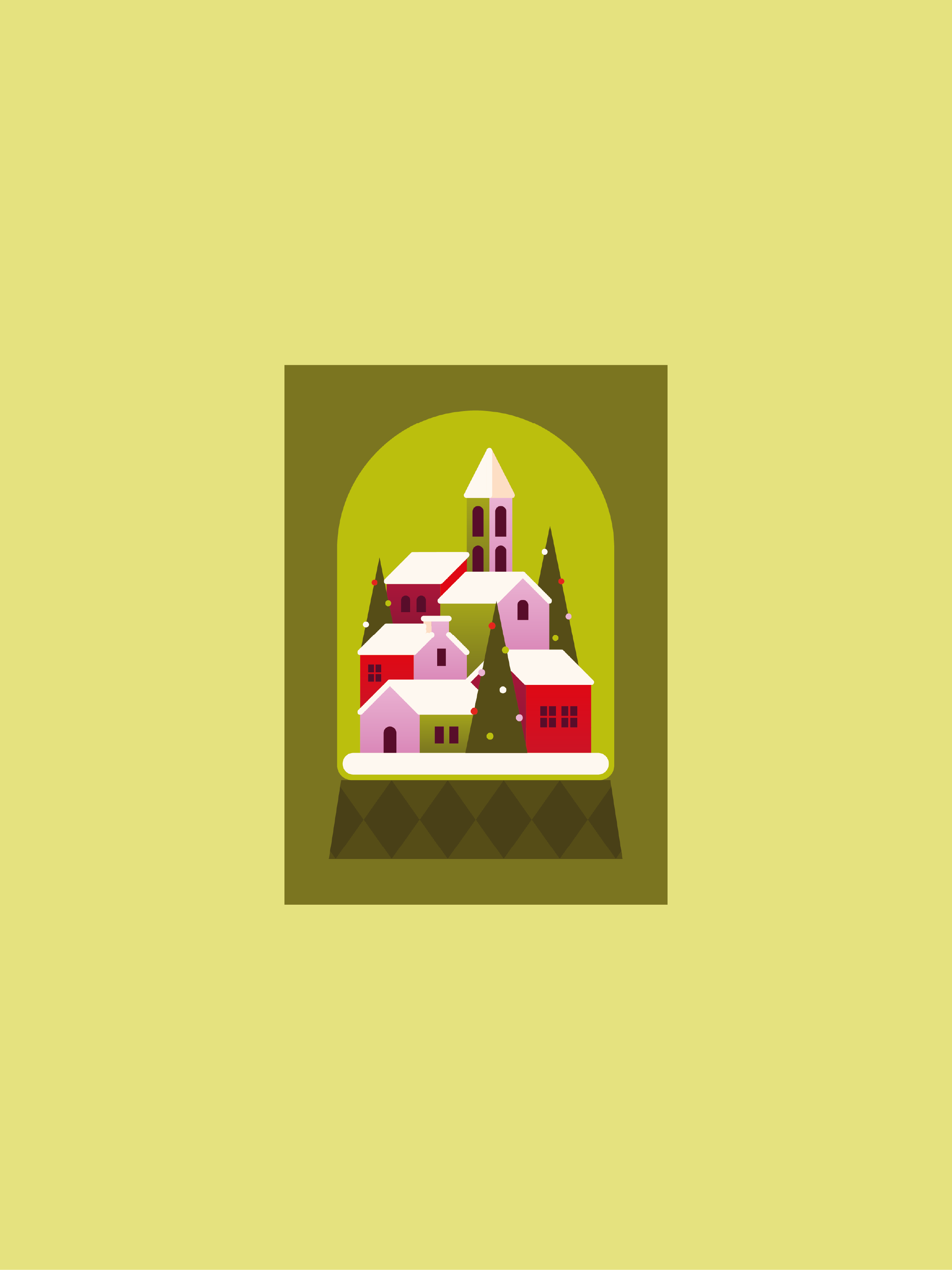 'Snow globe' Christmas card