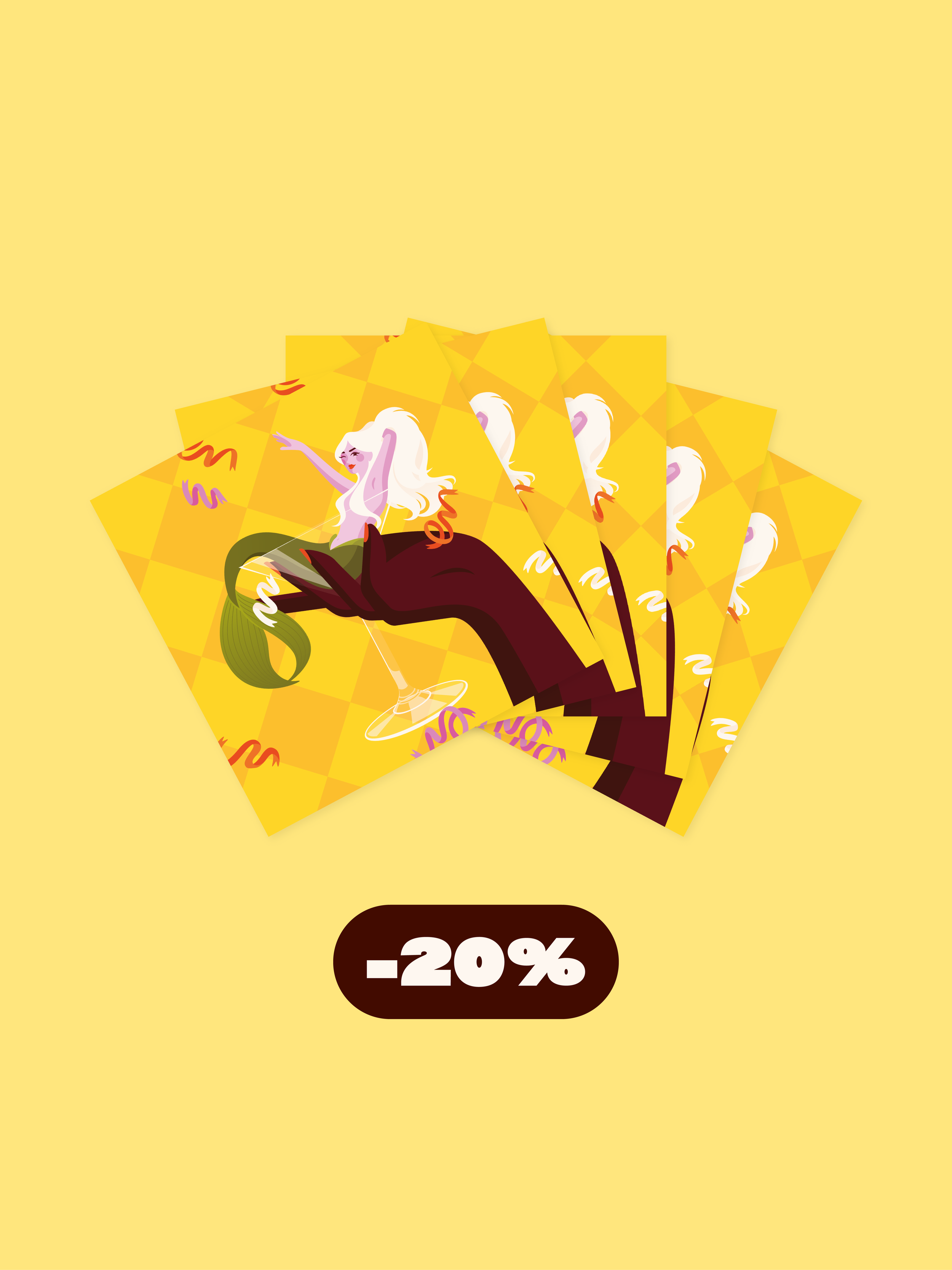 'Mermaitini' postcard