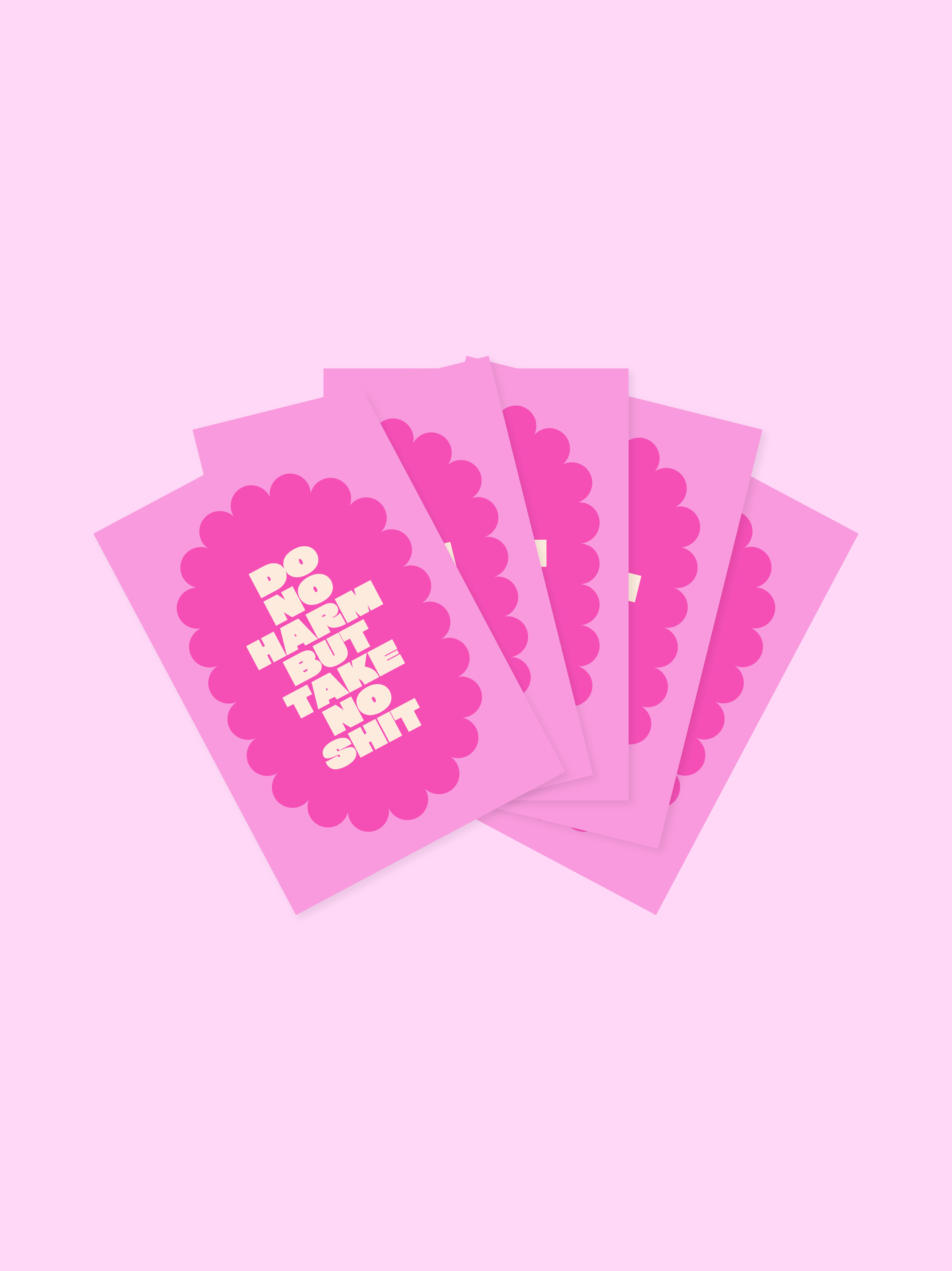 _Card - No harm - Pink - Productvisuals_Set of 5.png