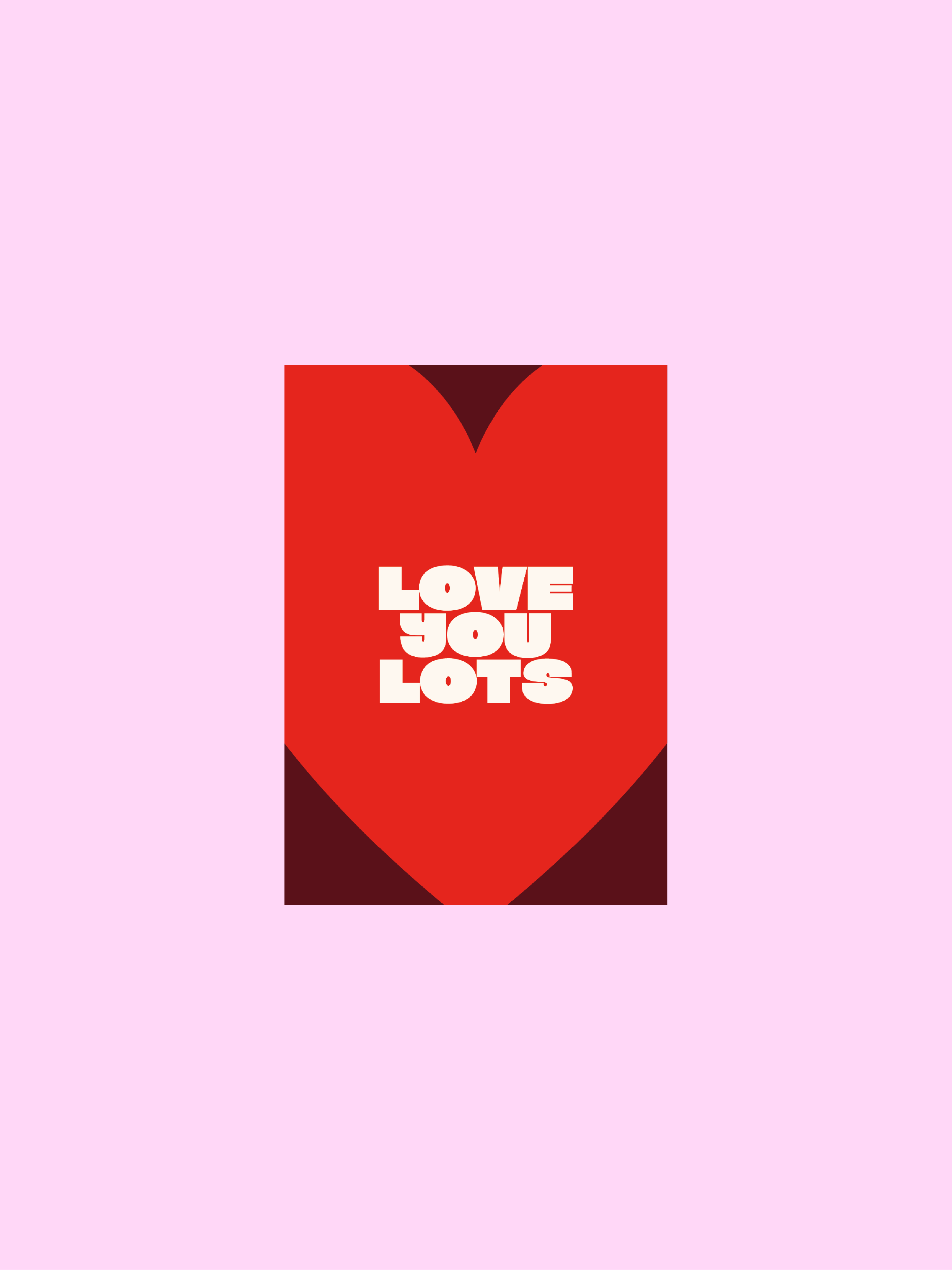'Love you lots' postcard