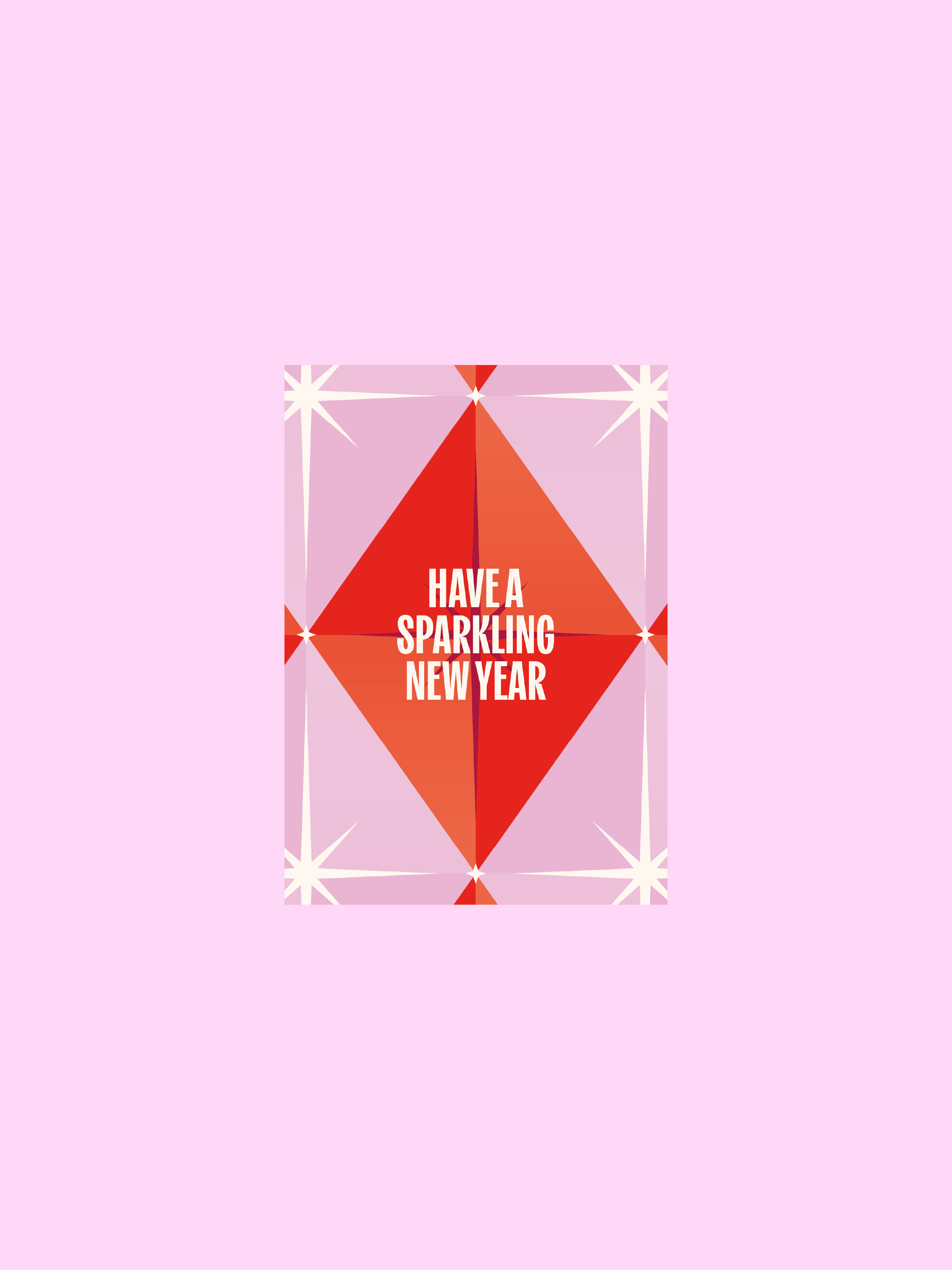 'Sparkling new year' Christmas card