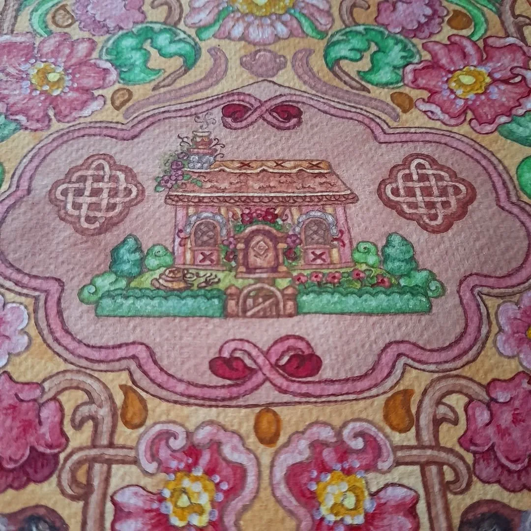 GO BIG or go to the Cottage?... feeling stumped 🪵🌷 

#art #trending #instagood #instalove #artist