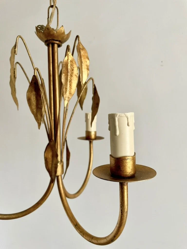 Leaves Gilt Chandelier