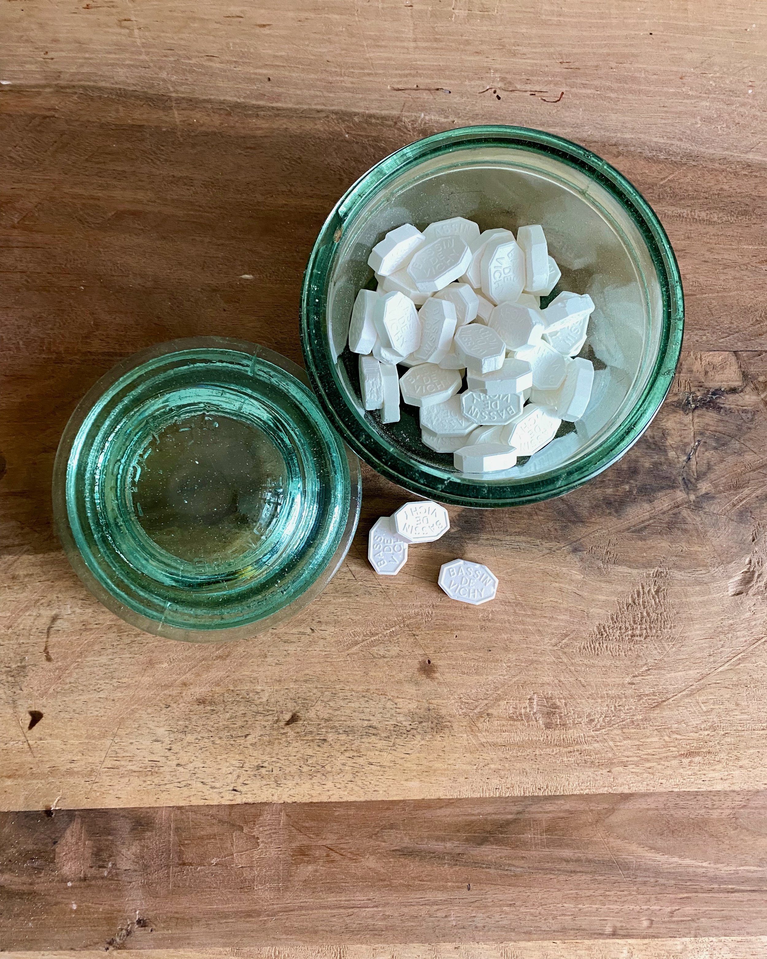 Green Vintage canning jar candy dish, 