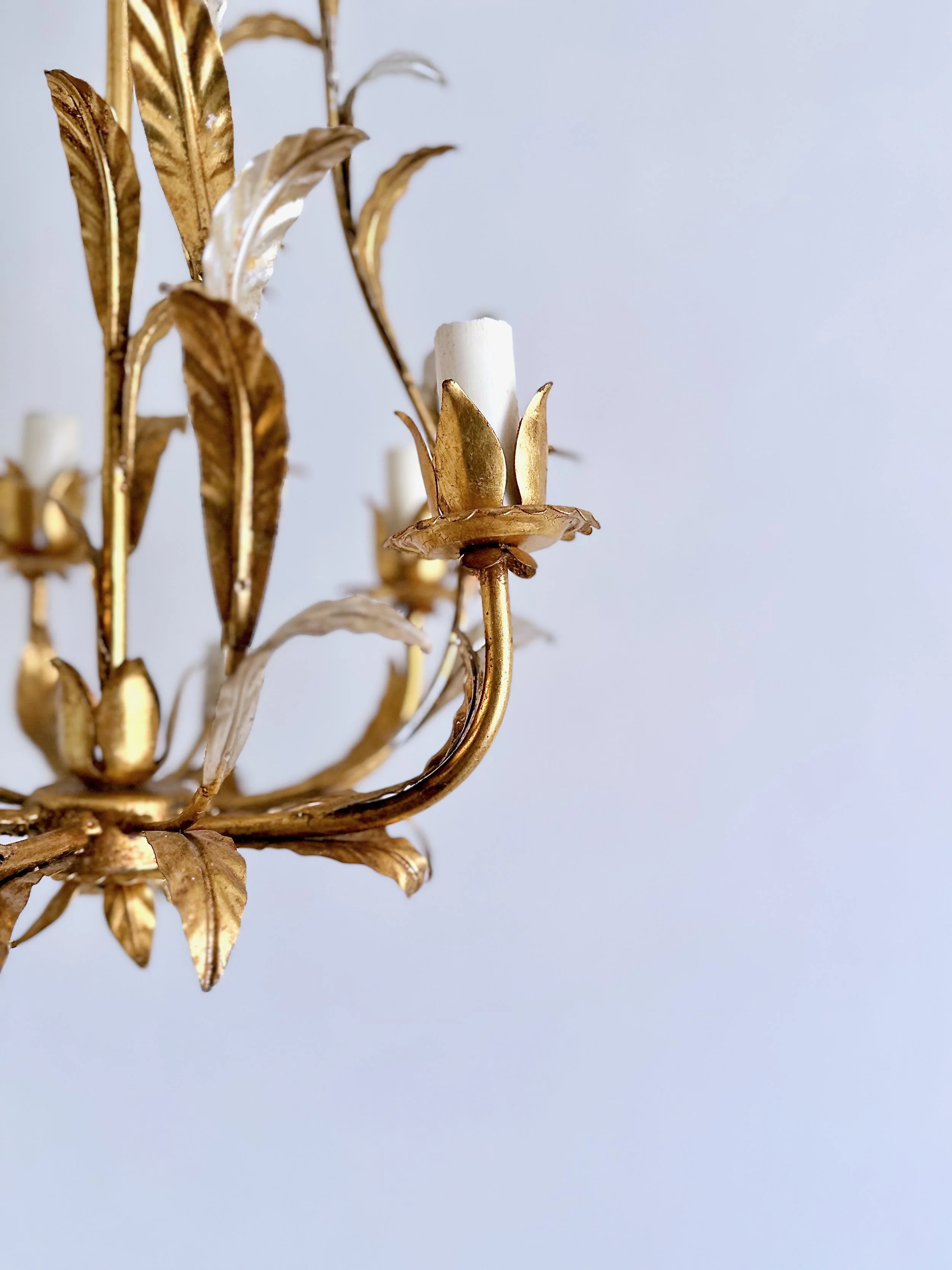 5 gilt + silver leaves Cage Chandelier (14).jpeg