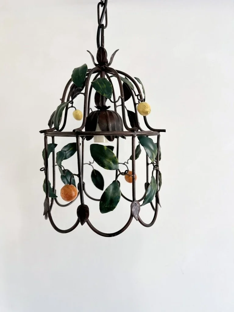 Citrus Tole Chandelier with Oranges & Lemons