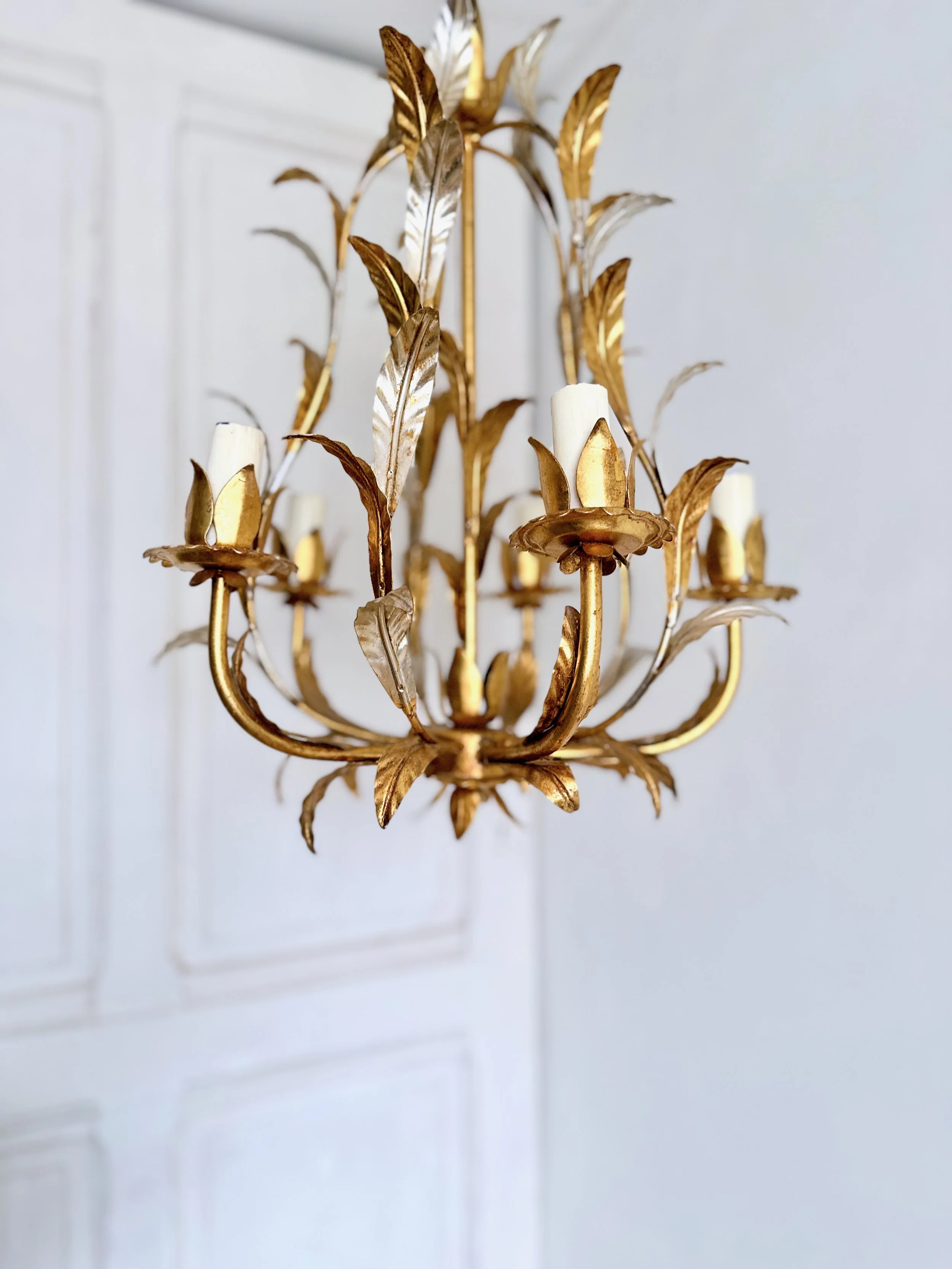 5 gilt + silver leaves Cage Chandelier (22).jpeg