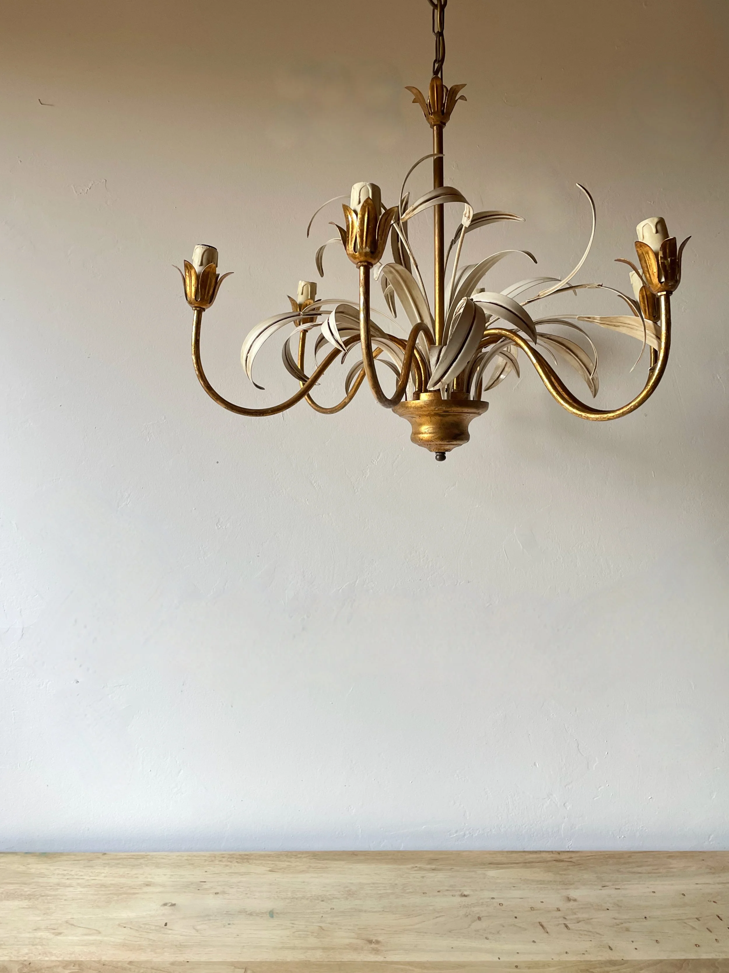 French vintage light fixtures, vintage chandeliers, toleware lighting, pendant lights, gilt florentine chandelier and light fixtures, European lighting