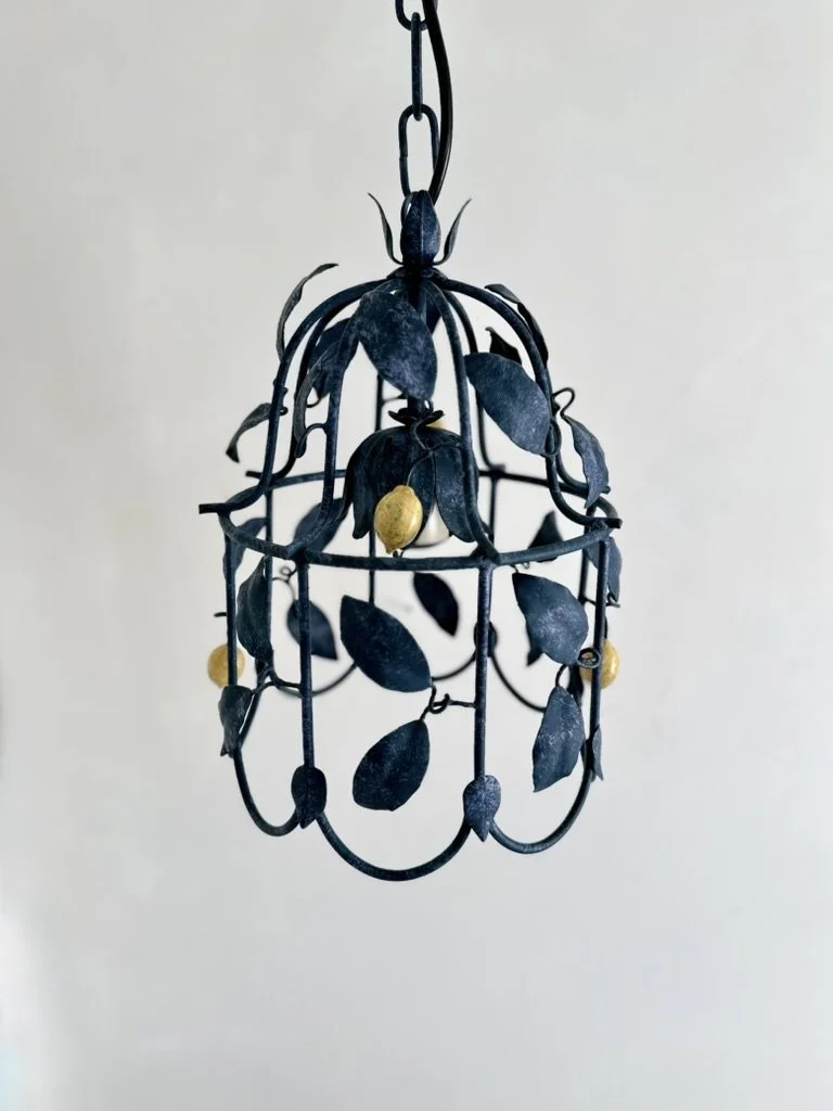 Blue Tole Lemon Cage Chandelier, by J.P. Ryckaert