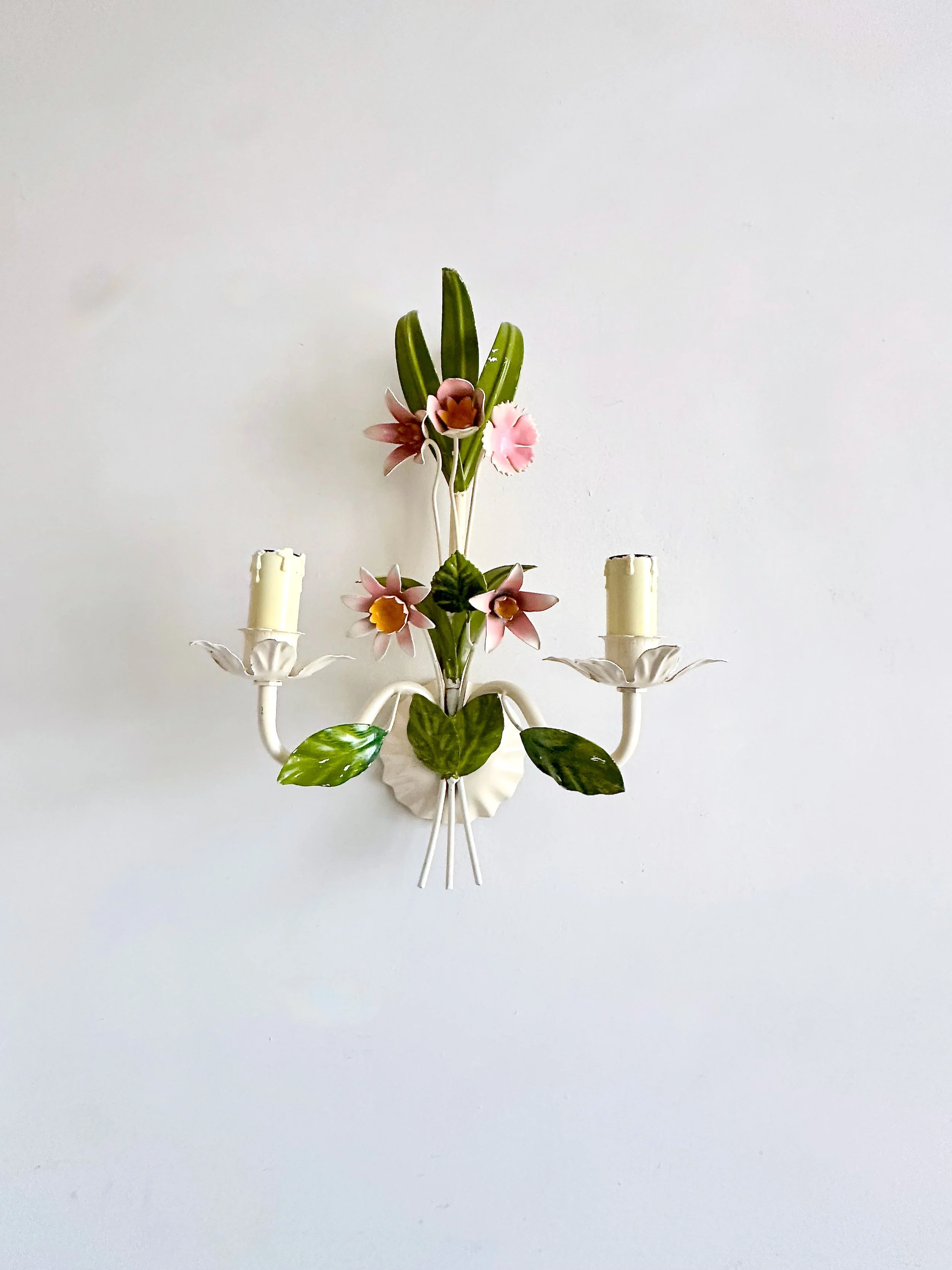 Toleware Floral Wall Sconce