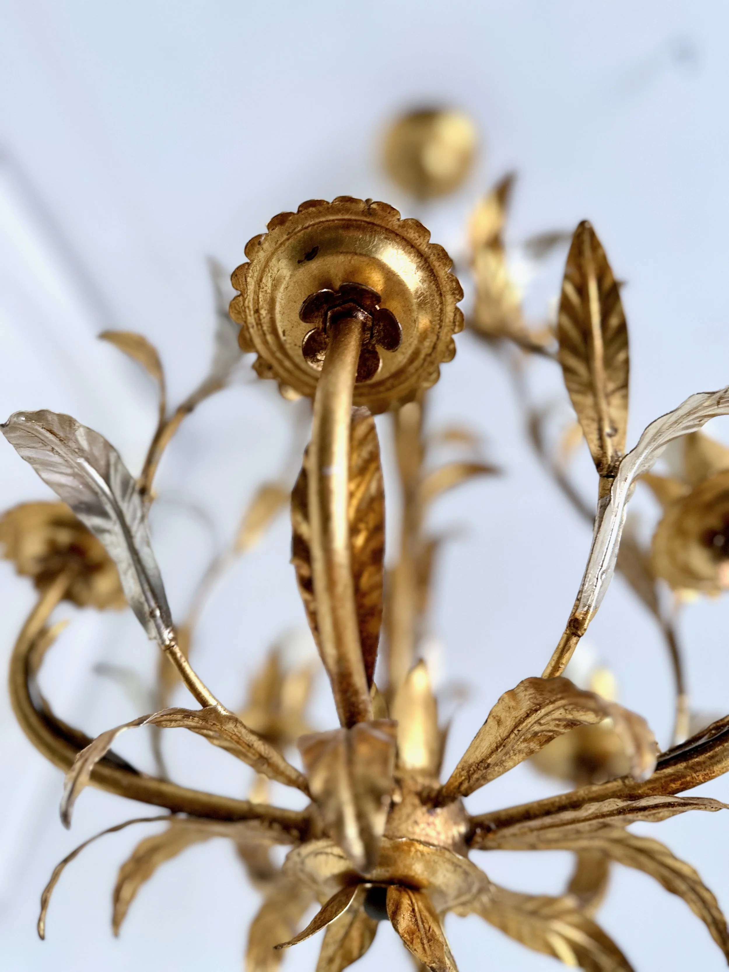 5 gilt + silver leaves Cage Chandelier (24).jpeg