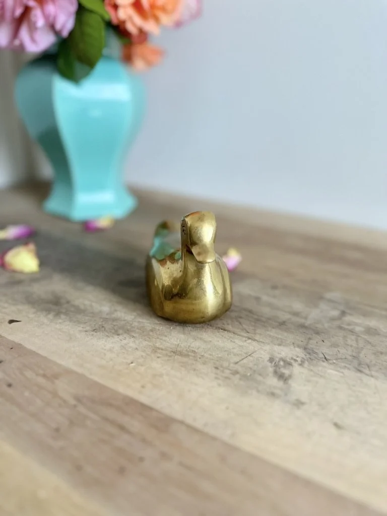 Brass Duck Figurine / Paperweight