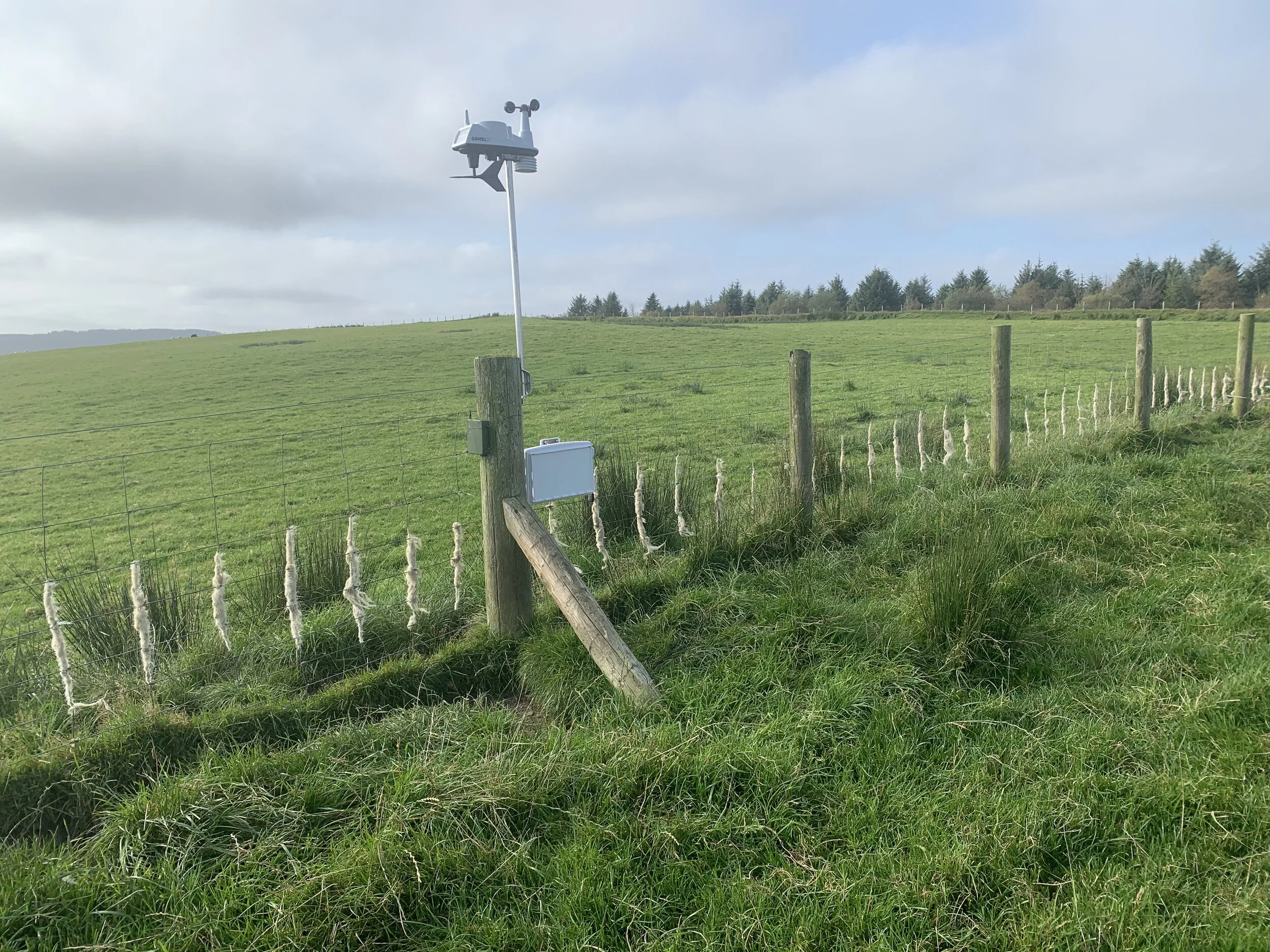 Vantage Vue Weather station deployed at a proposed development site