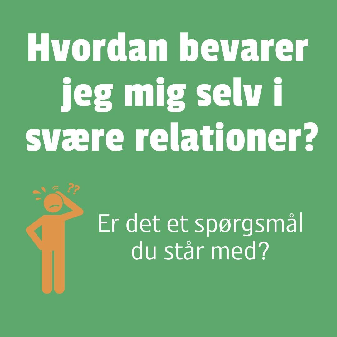 Hej 🌿⁣
⁣
Et tema der fylder rigtig meget hos mange af mine klienter er hvordan man bevarer sig selv i sv&aelig;re relationer - alts&aring; hvordan st&aring;r du ved og holder fast i dine egne behov, &oslash;nsker, gr&aelig;nser, osv., n&aring;r du b