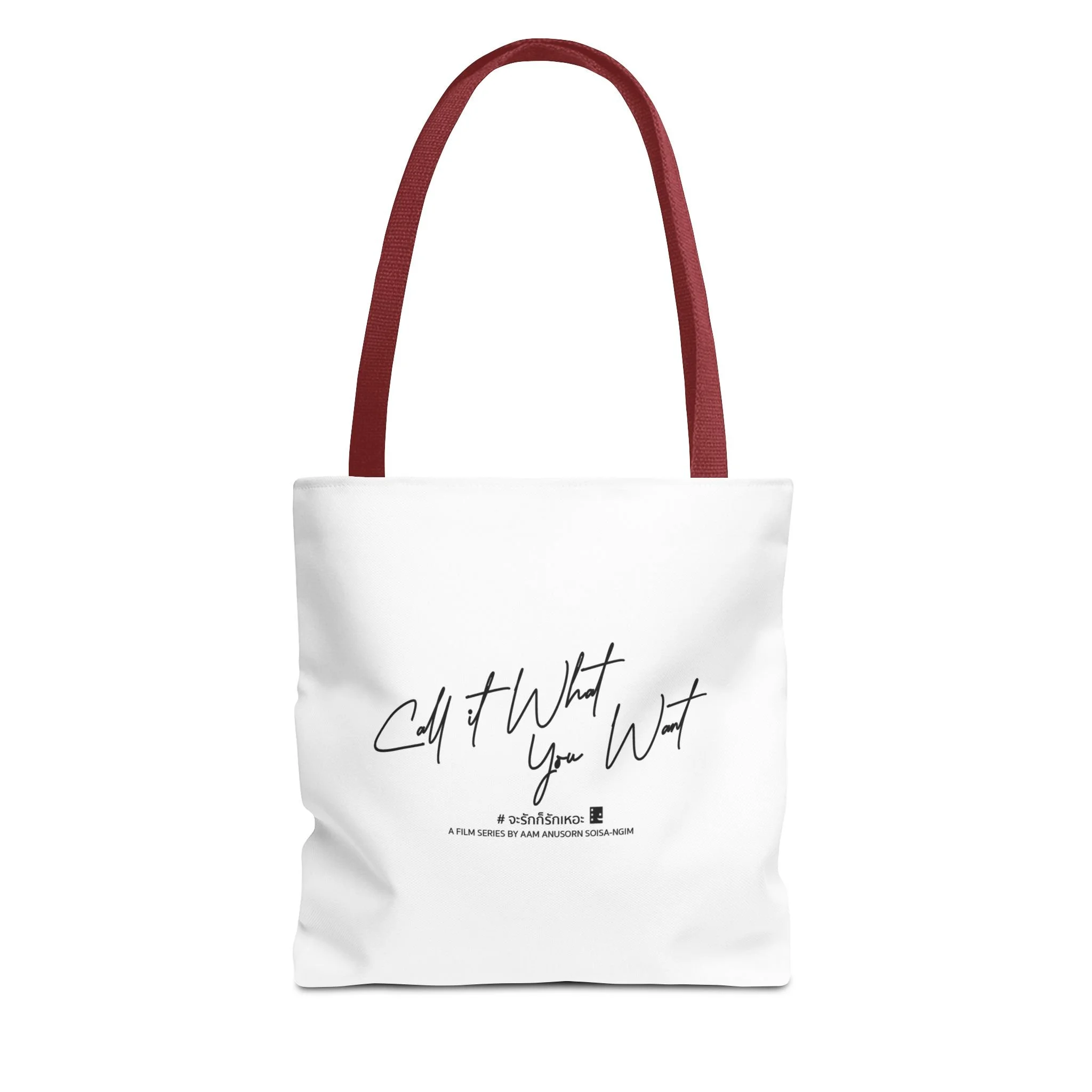 Minimalist Canvas Tote Bag | “Call It What You Want” Script & “BOYs LOVE” Print | Structured Everyday Shoulder Bag (3 Sizes)