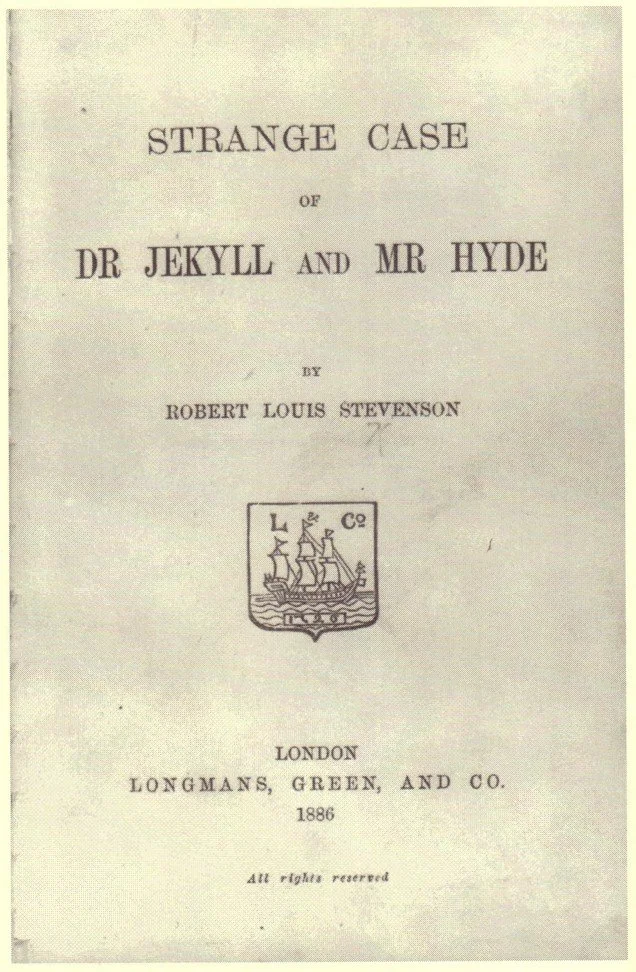 The title page of Dr Jekyll and Mr Hyde by Robert Louis Stevenson