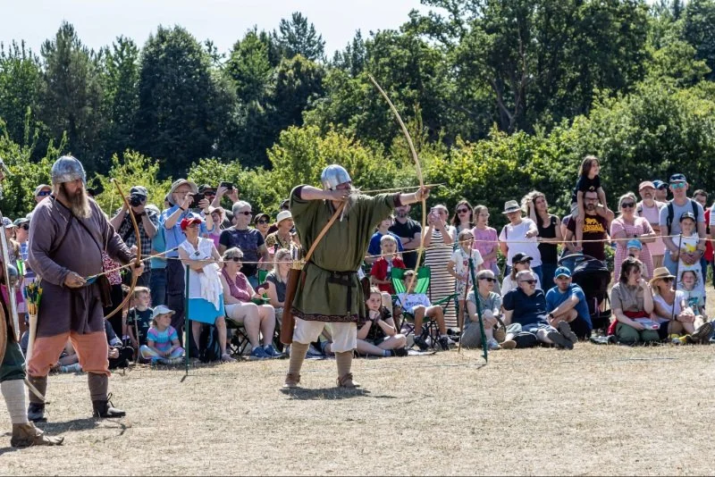 Archery demonstration infront of audience