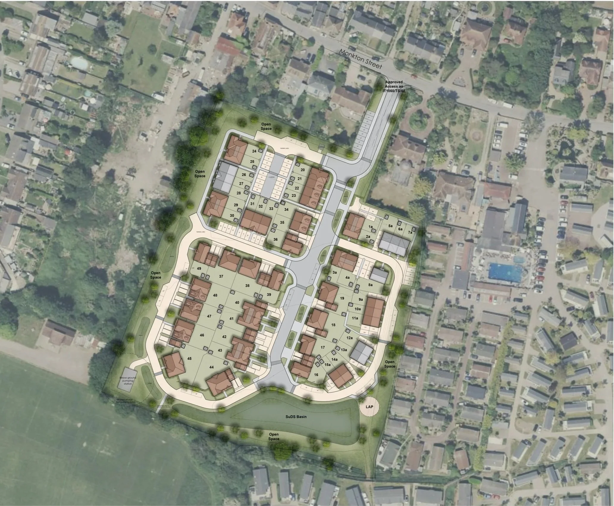“Green light” to village edge housing at Monkton ( 49 dwellings) after negotiation with LPA