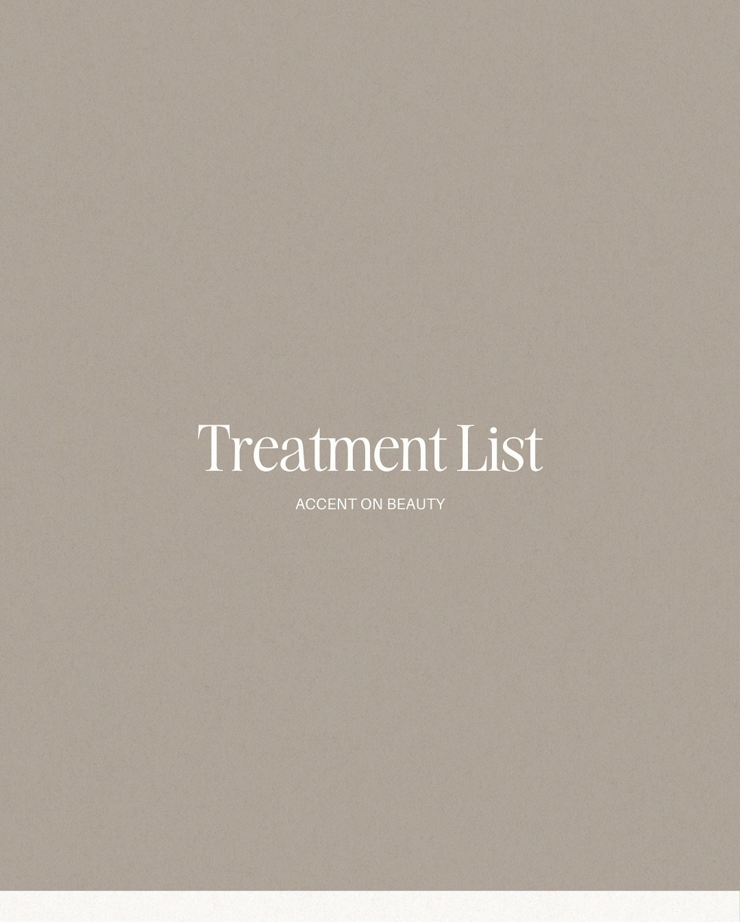 Our Expertly Curated Treatment List  We've refreshed our treatment offerings to ensure you look and feel your absolute best. Our updated list now includes: 
&bull; Indian Head Massage &ndash; A relaxing treatment that soothes the scalp, neck, and sho