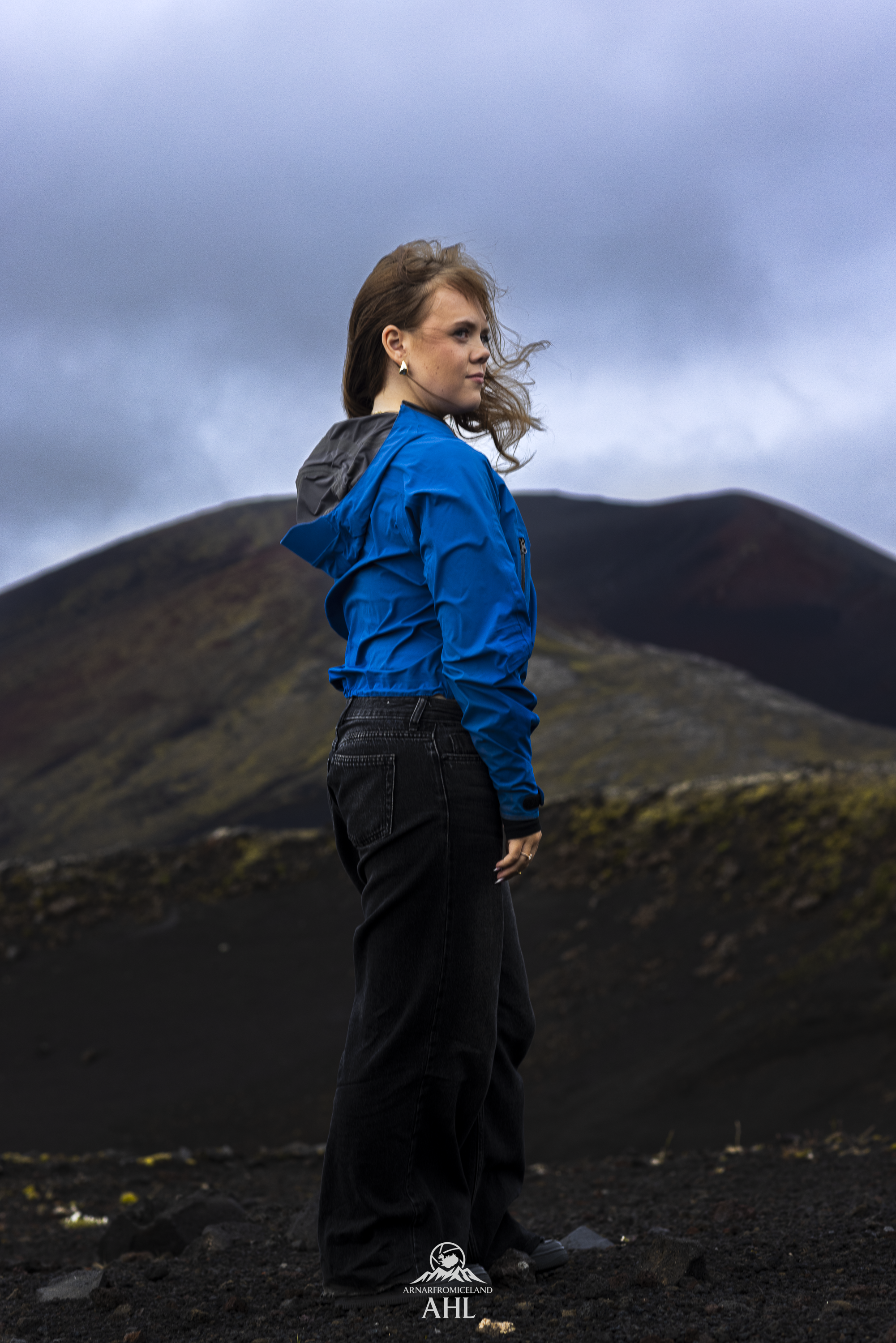 on top of a volcano Mt Hekla 