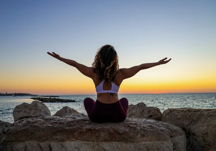 Beach wellness session