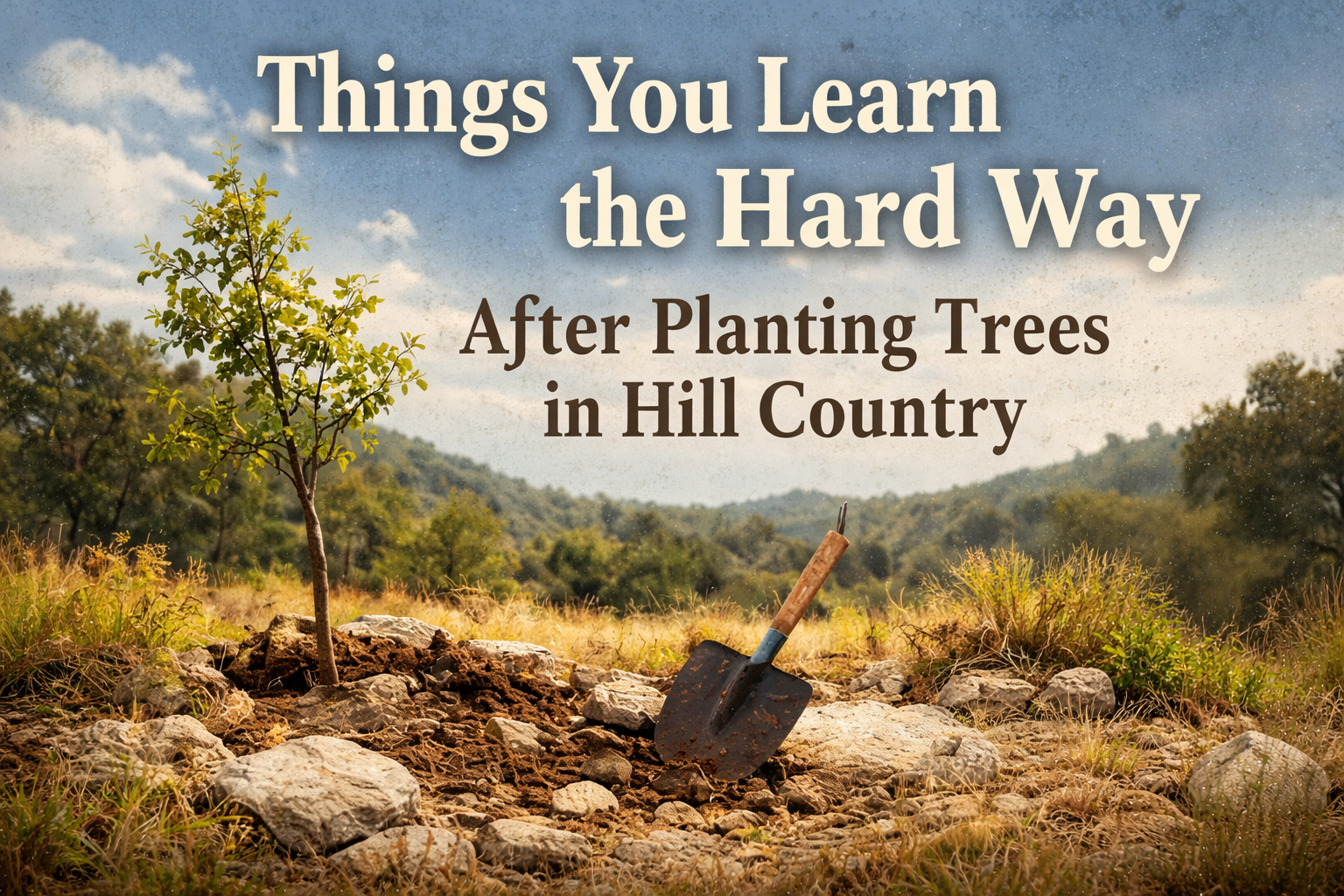 Things You Learn the Hard Way After Planting Trees in the Hill Country
