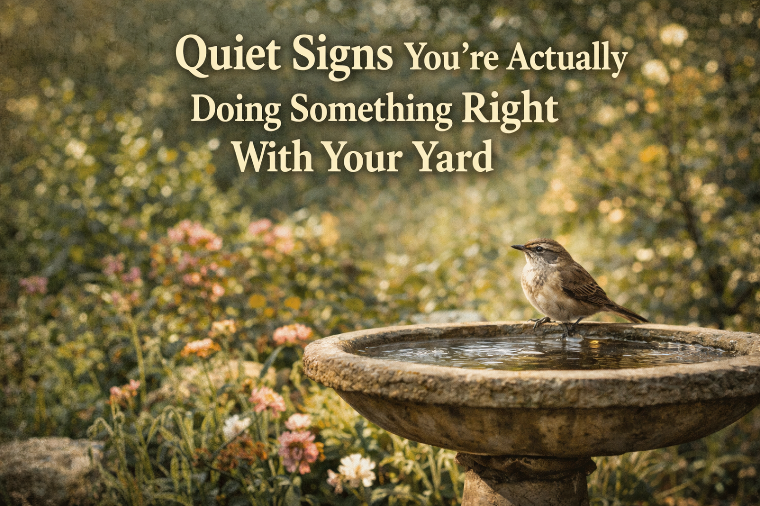 Quiet Signs You’re Actually Doing Something Right With Your Yard